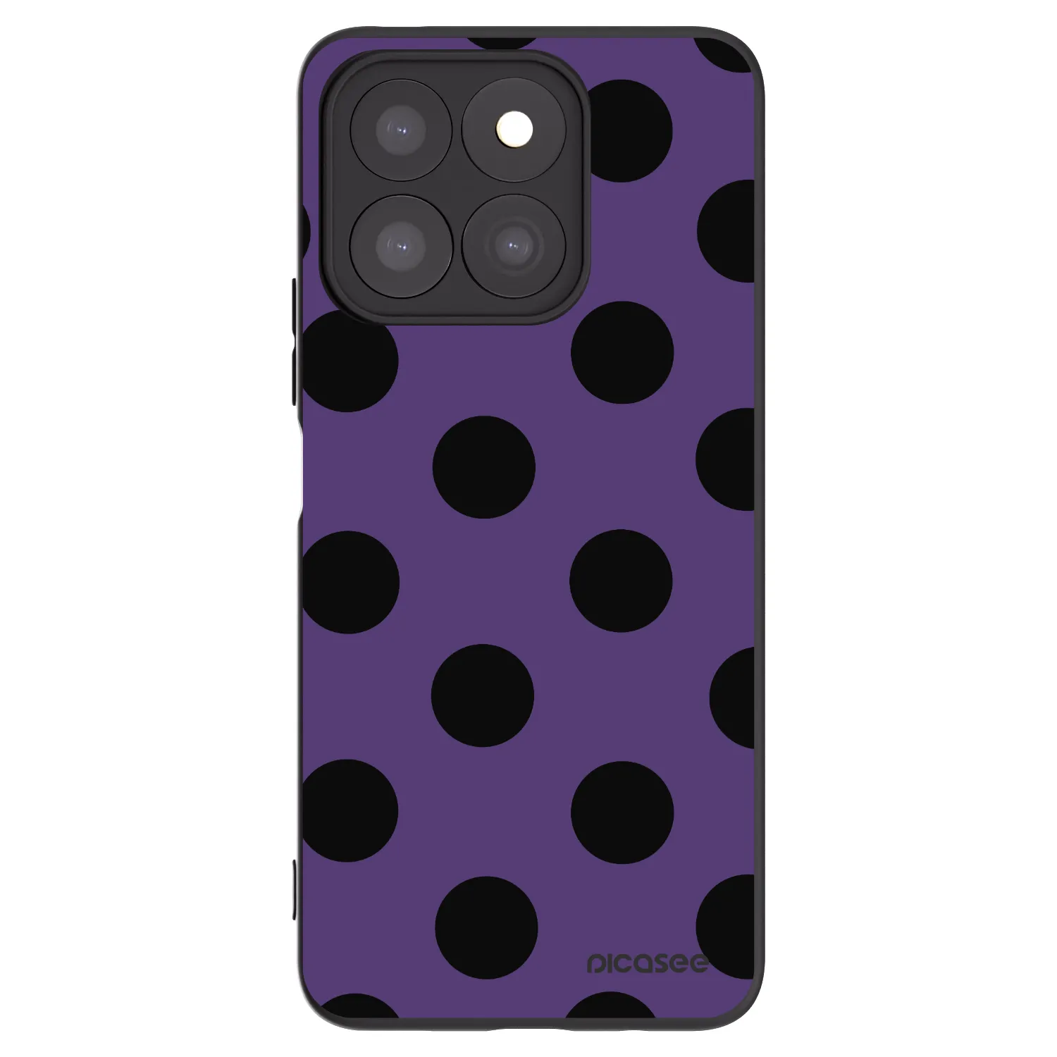 Picasee silikonowe czarne etui na Honor X8b - Big flickers 2