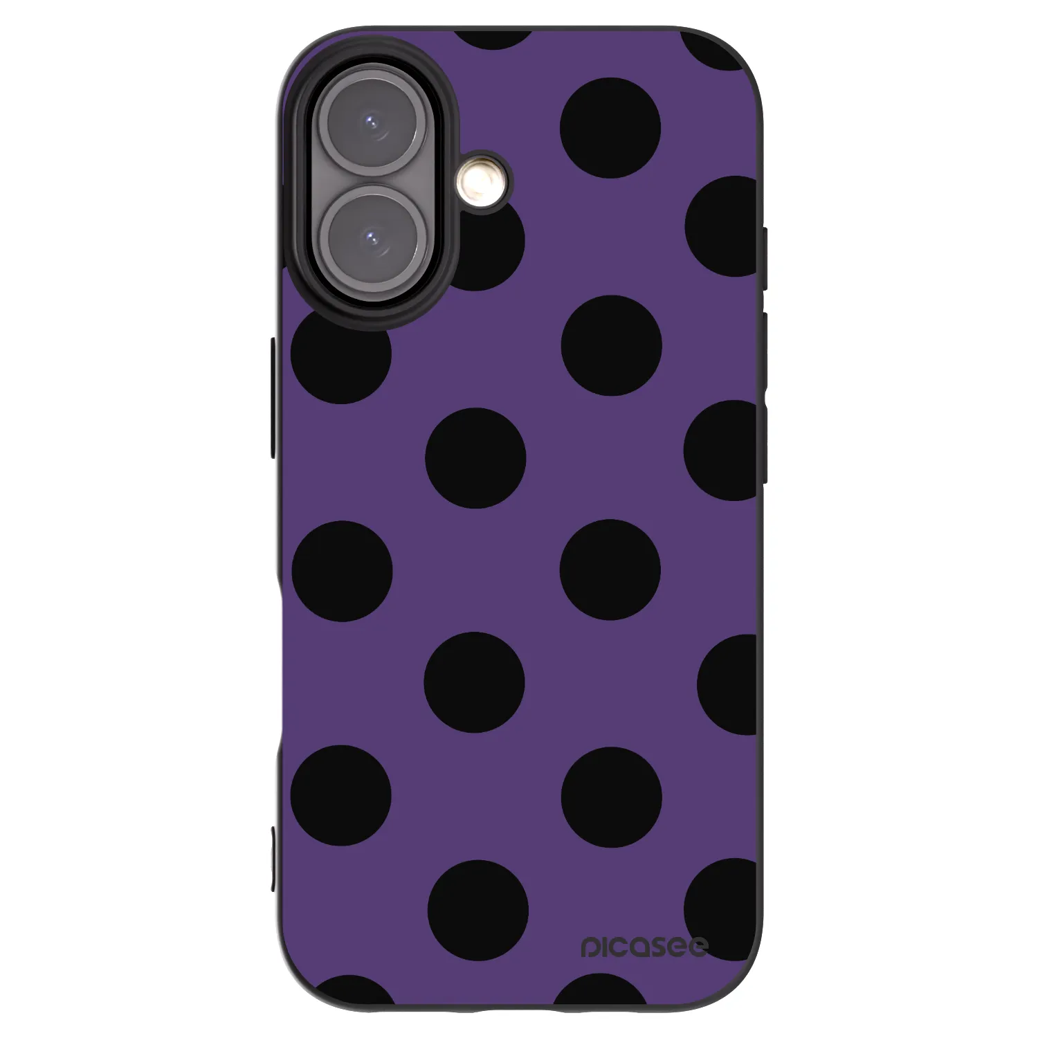 Picasee silikonowe czarne etui na Apple iPhone 16 - Big flickers 2