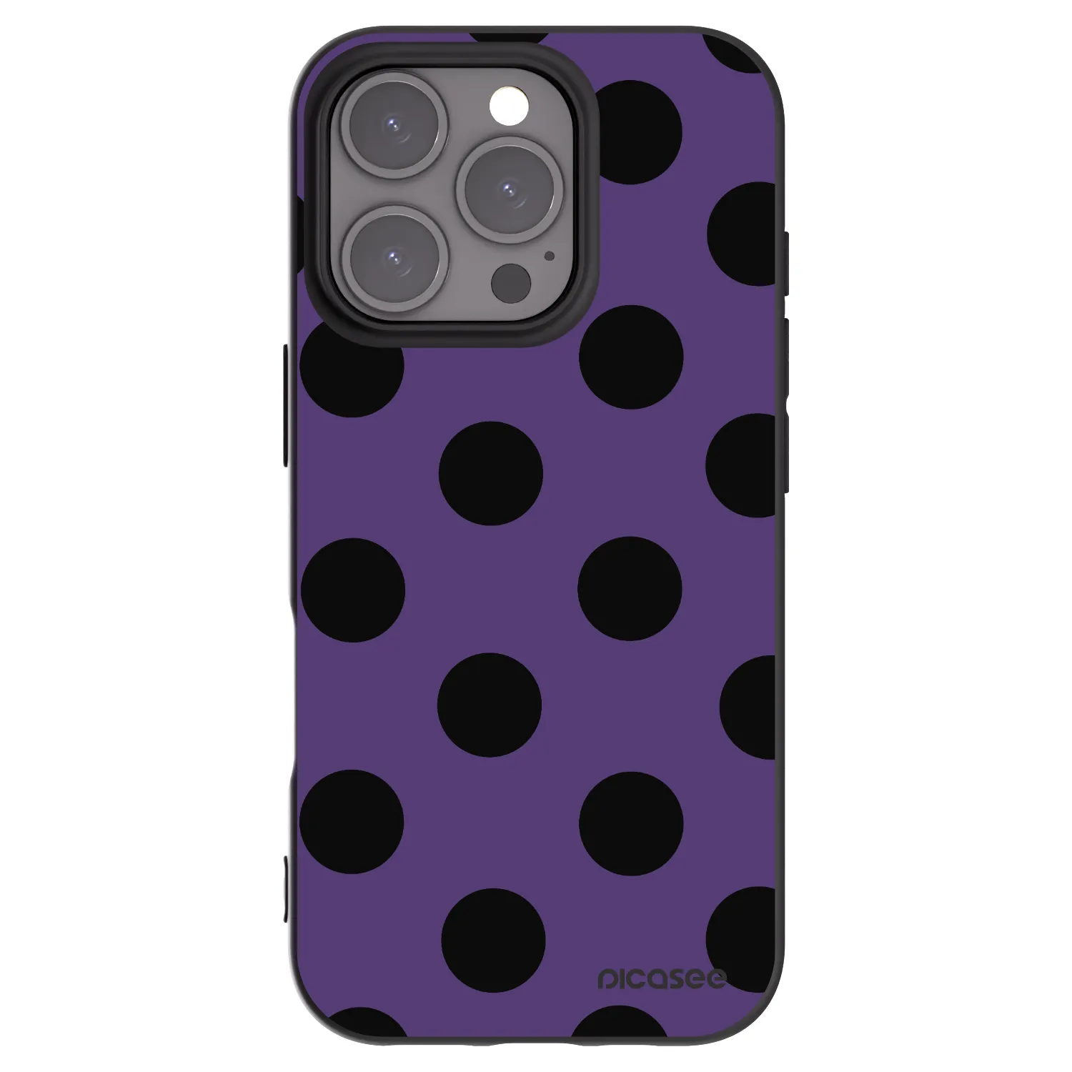 Picasee silikonowe czarne etui na Apple iPhone 16 Pro - Big flickers 2