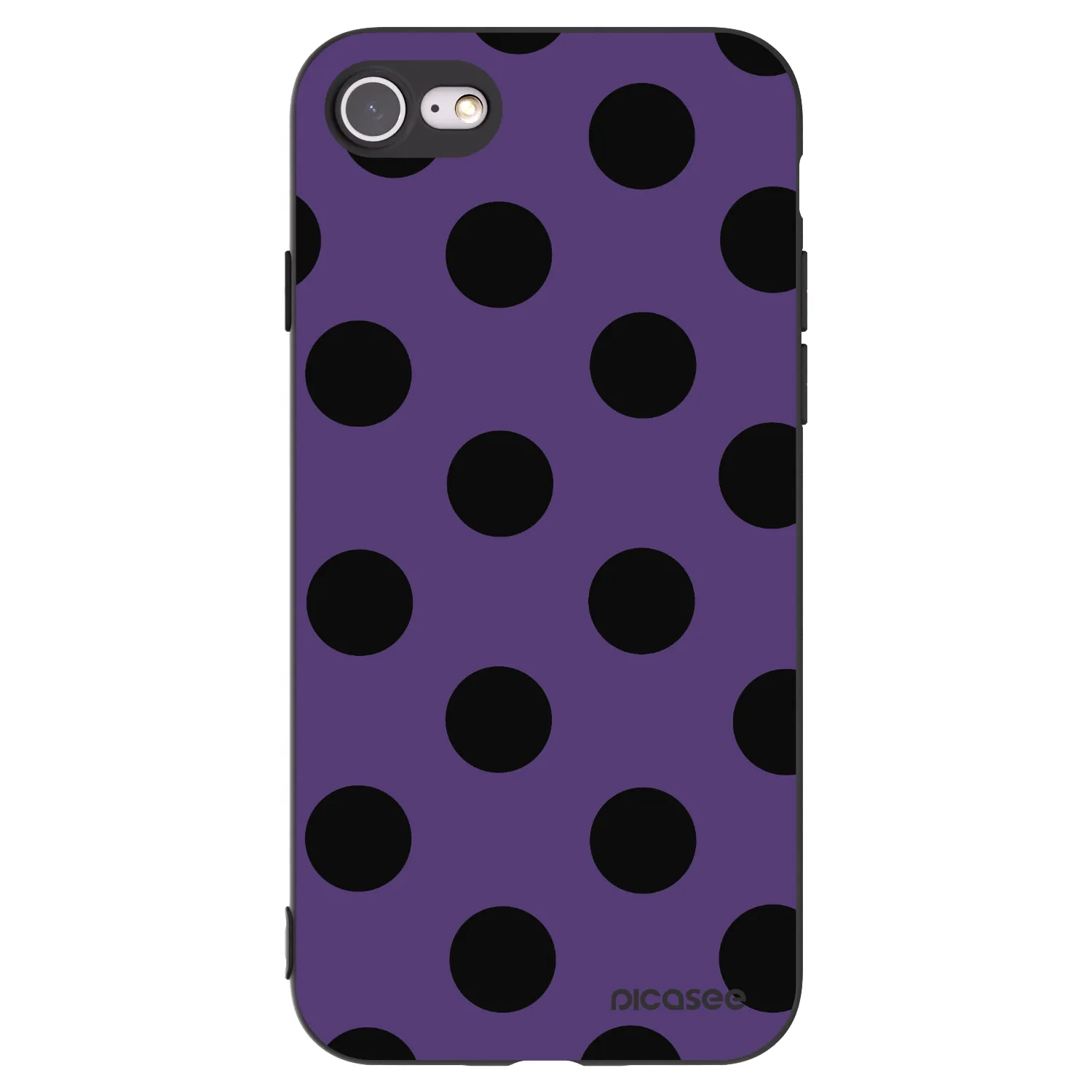 Picasee silikonowe czarne etui na Apple iPhone 8 - Big flickers 2