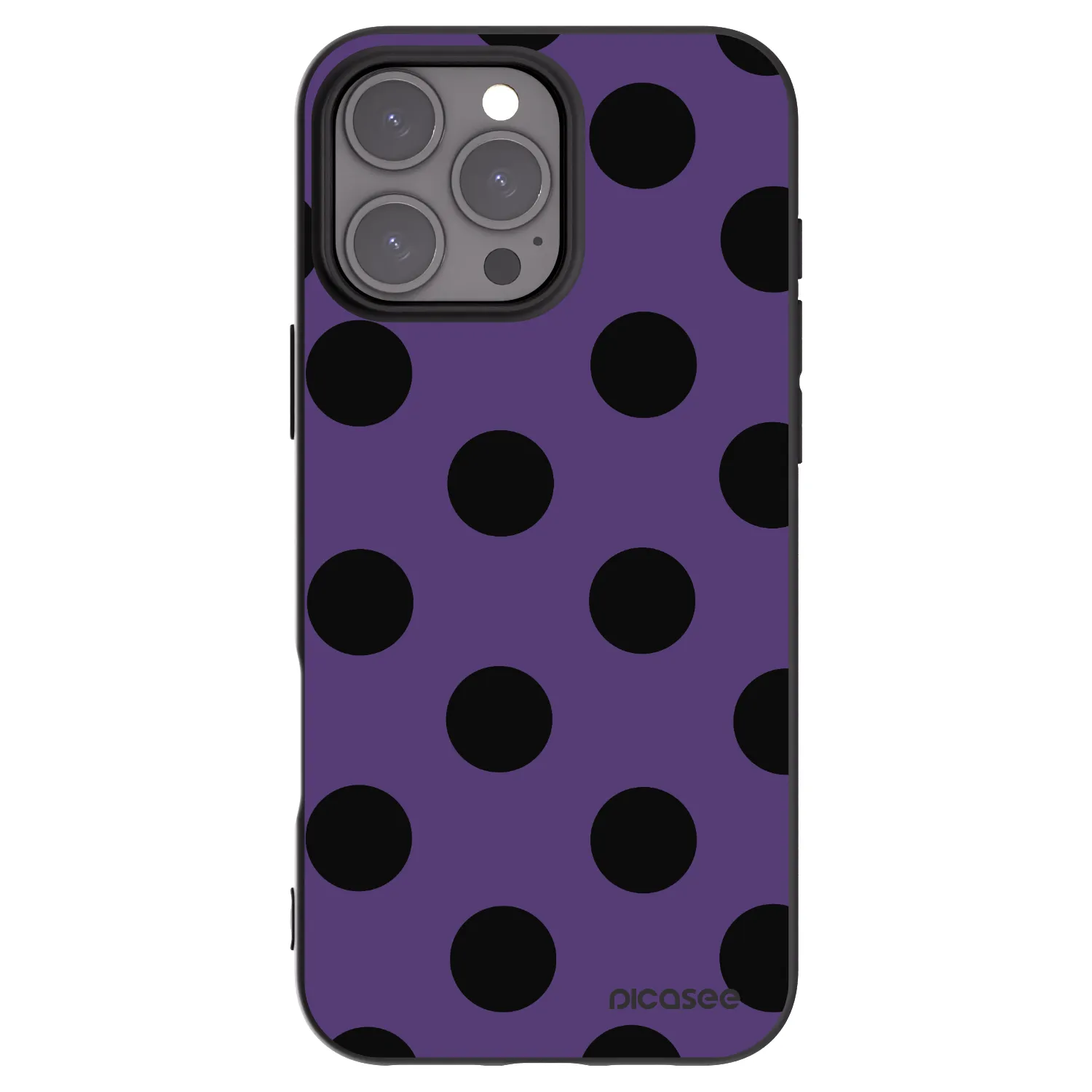 Picasee silikonowe czarne etui na Apple iPhone 16 Pro Max - Big flickers 2