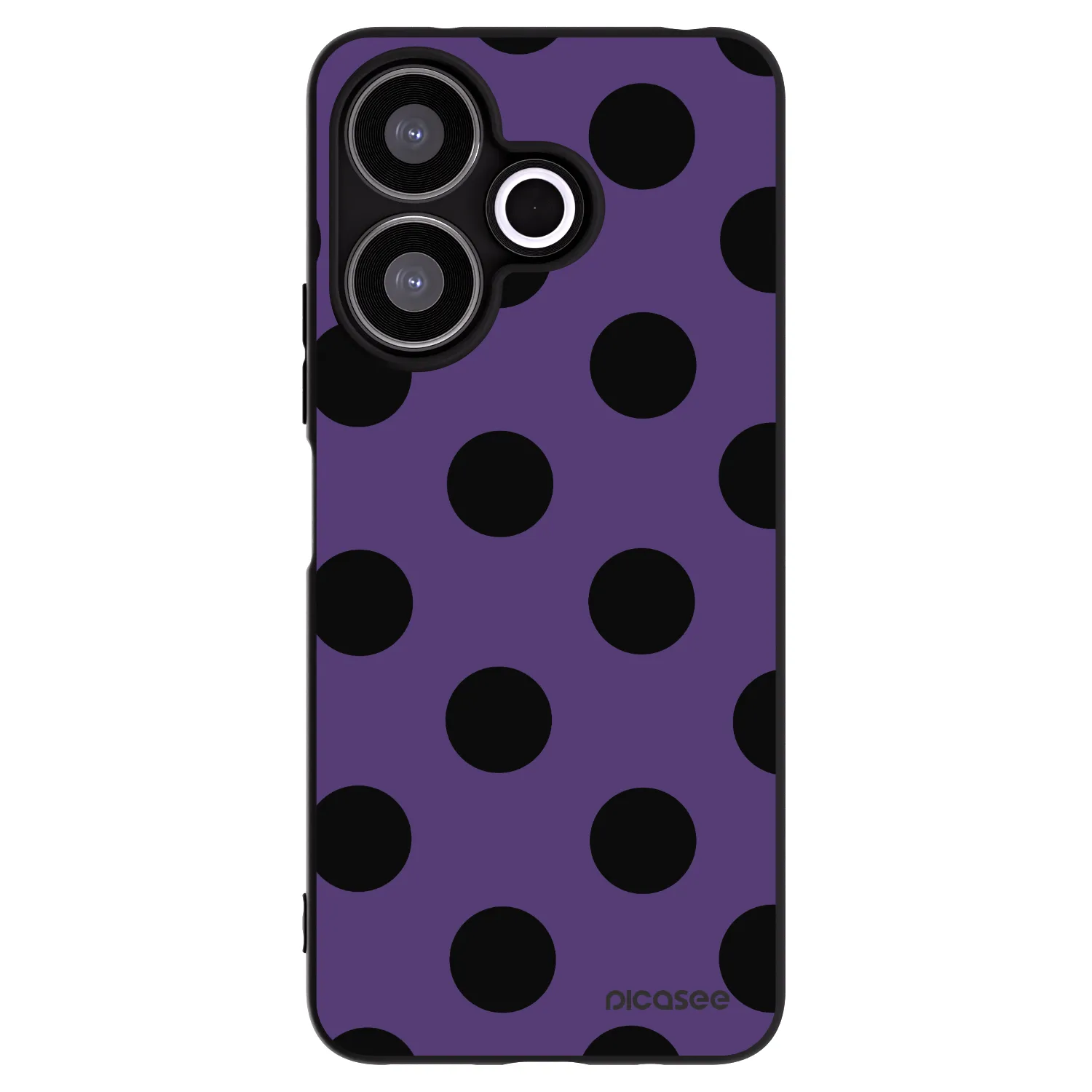 Picasee silikonowe czarne etui na Xiaomi Redmi 13 4G - Big flickers 2