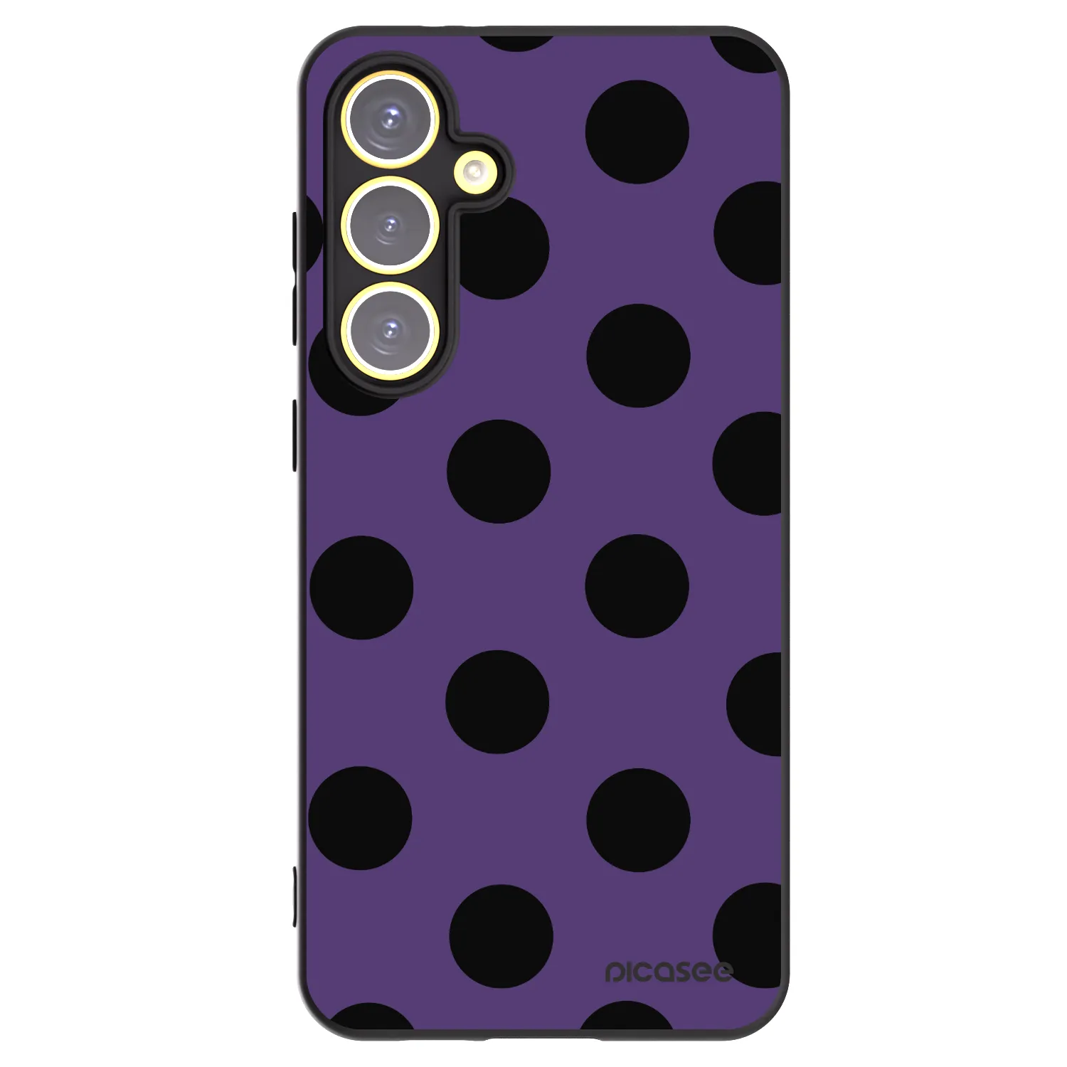 Picasee silikonowe czarne etui na Samsung Galaxy S24 FE S721B - Big flickers 2