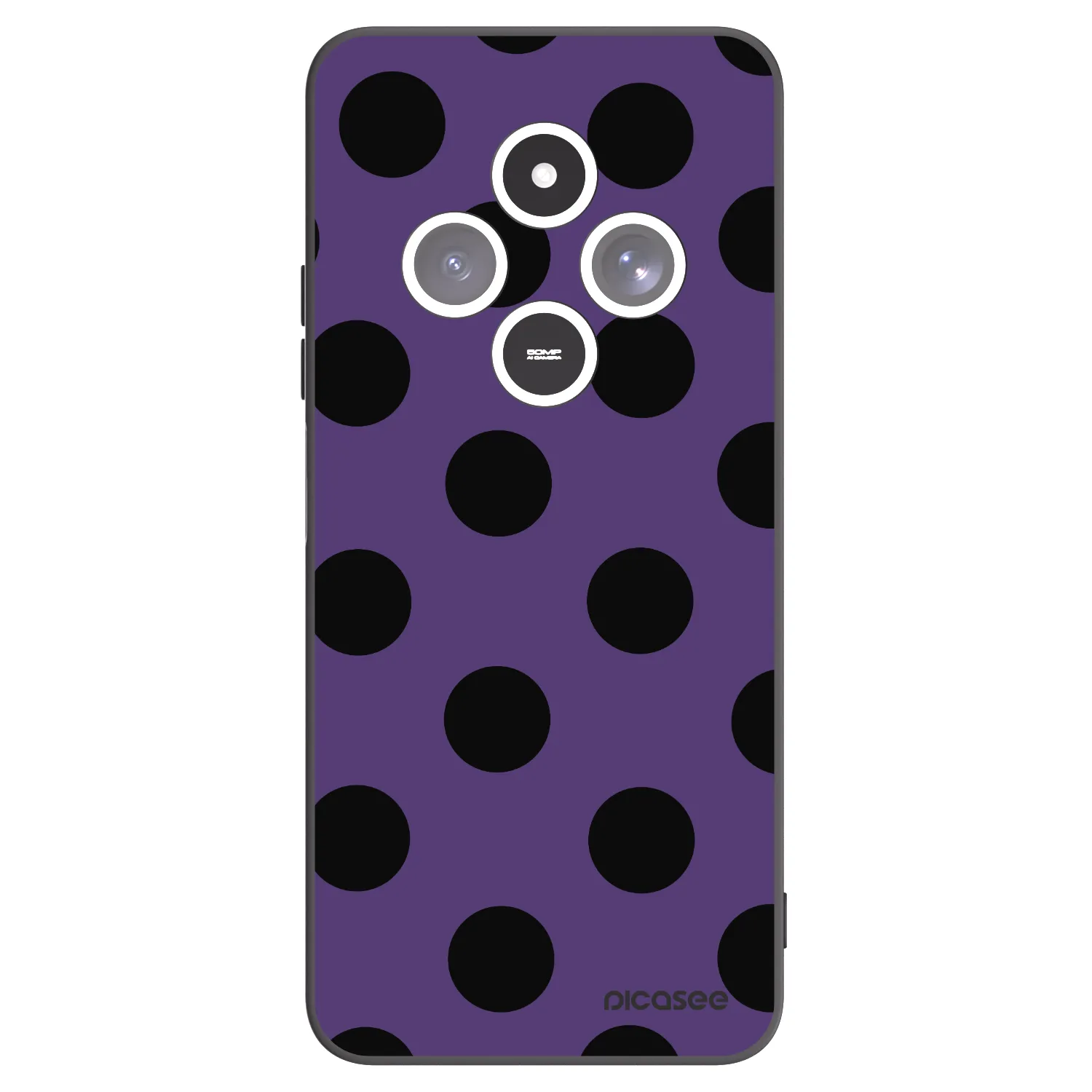 Picasee silikonowe czarne etui na Xiaomi Redmi 14C - Big flickers 2