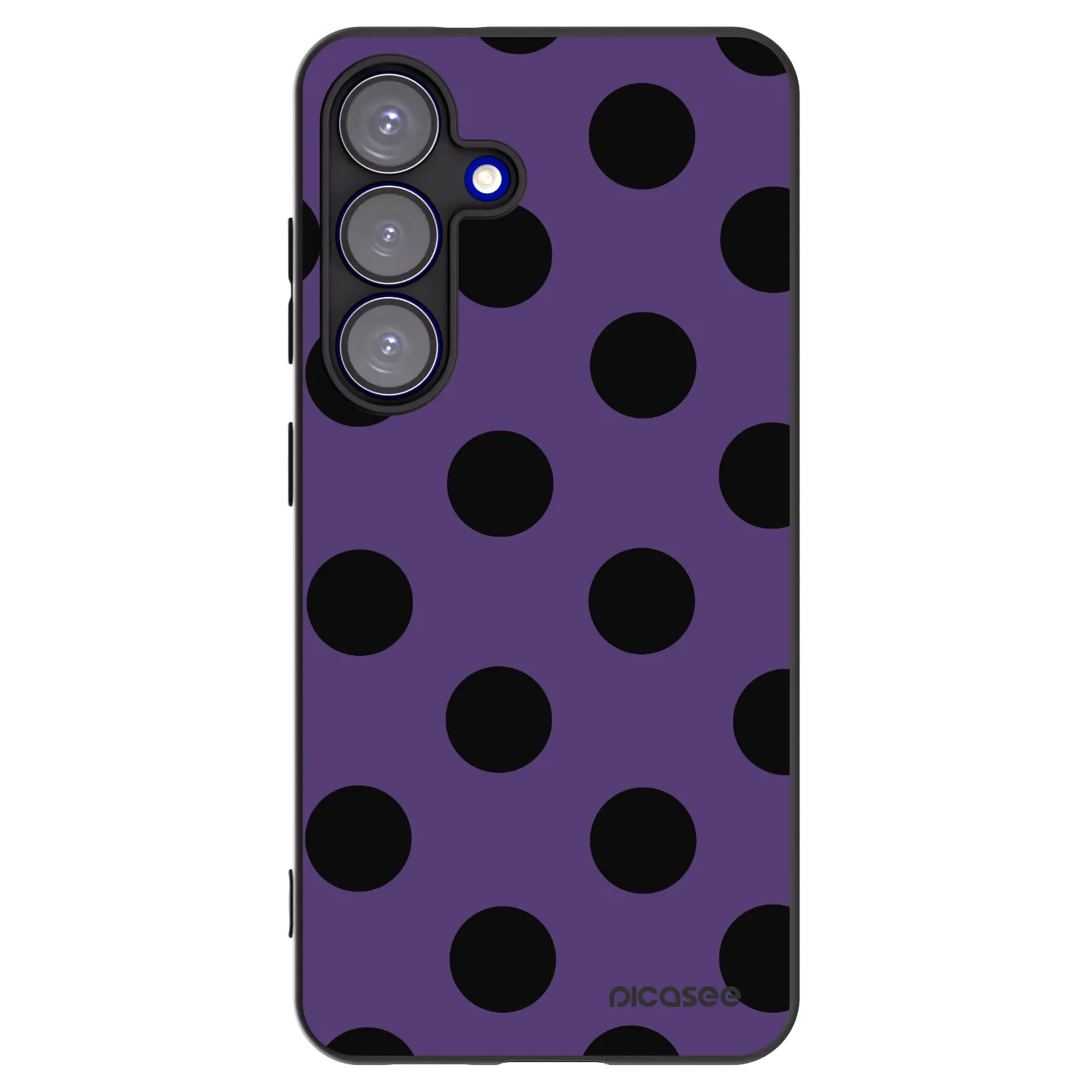 Picasee silikonowe czarne etui na Samsung Galaxy S25 5G - Big flickers 2