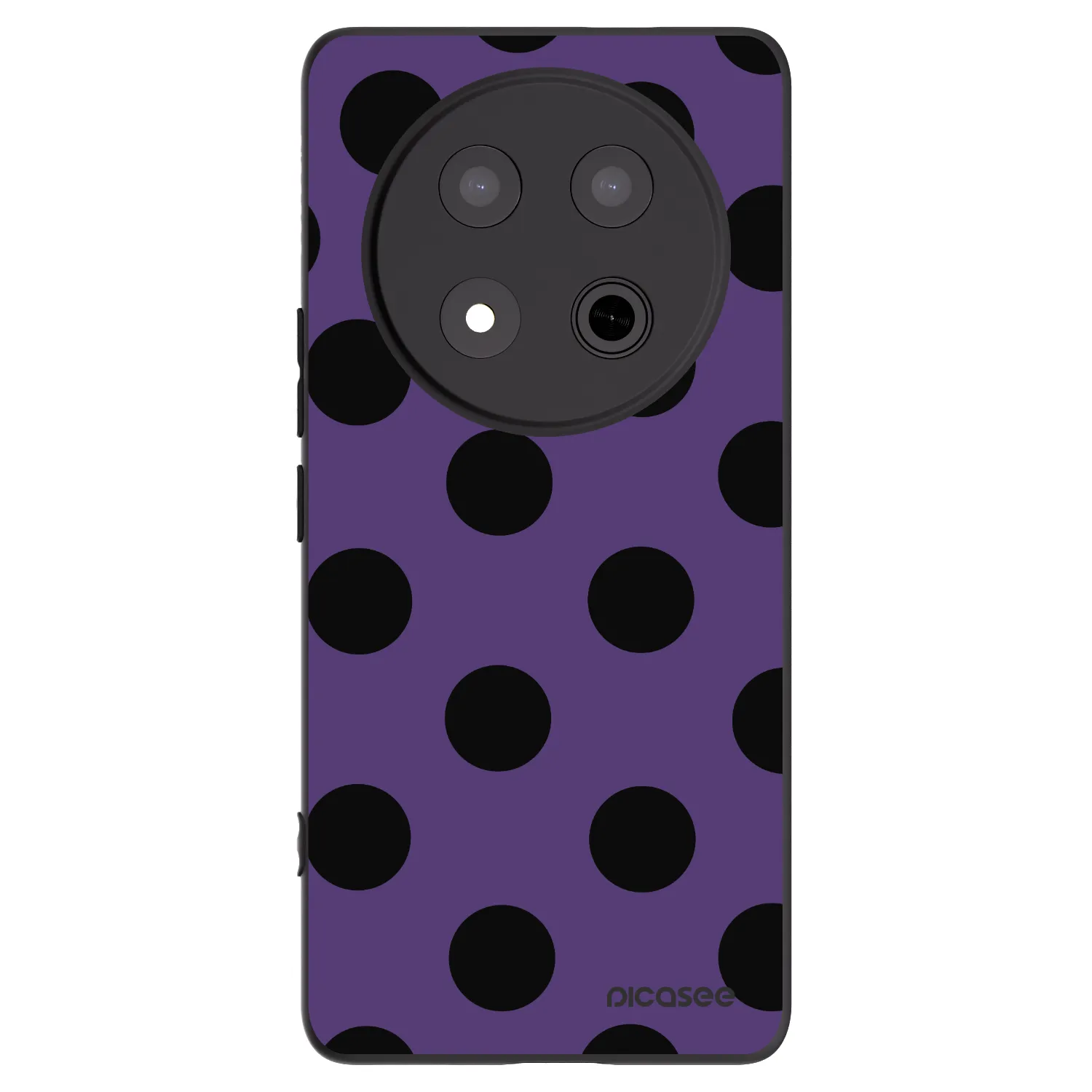Picasee silikonowe czarne etui na Honor Magic7 Lite 5G - Big flickers 2
