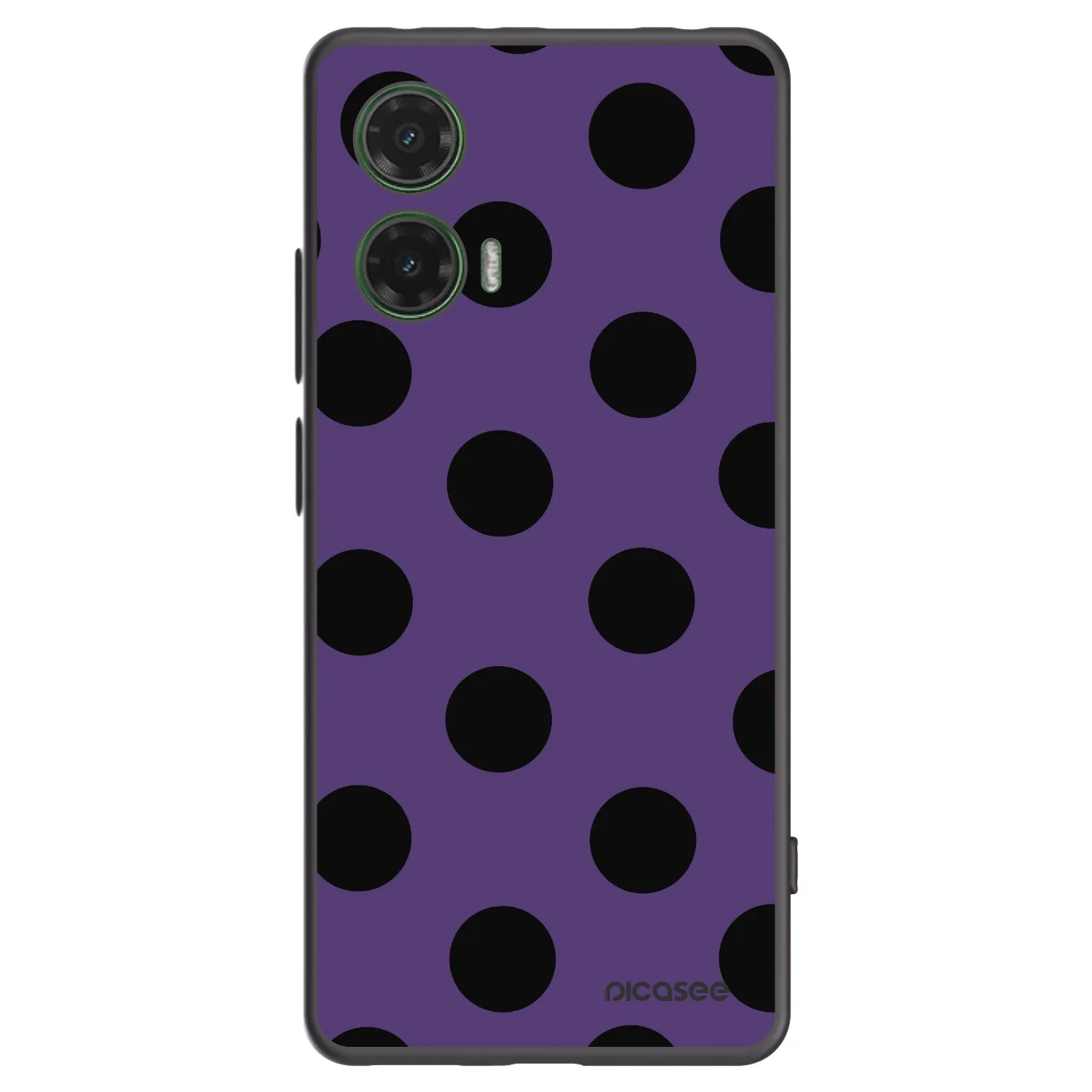 Picasee silikonowe czarne etui na Motorola Moto G35 5G - Big flickers 2