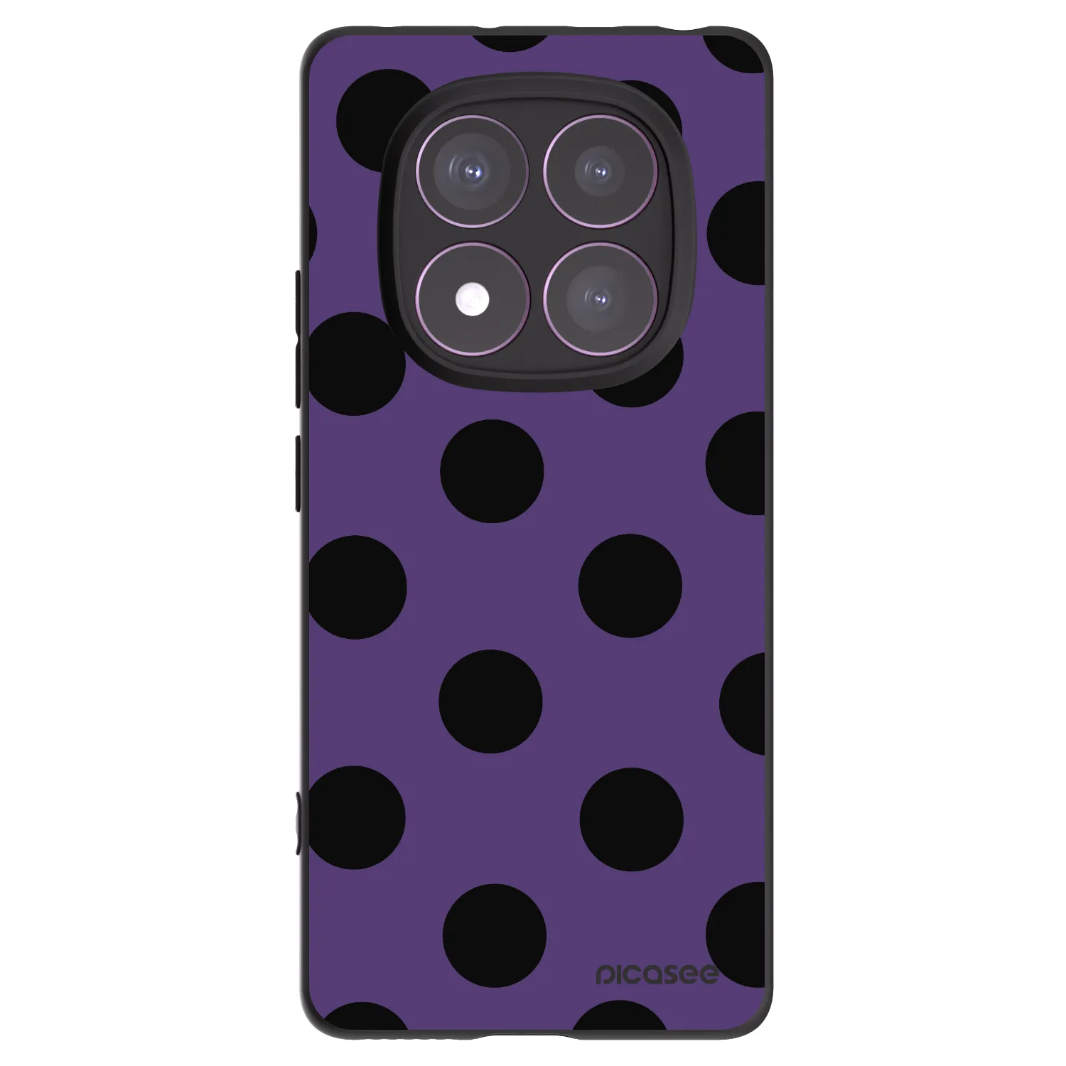 Picasee silikonowe czarne etui na Xiaomi Redmi Note 14 Pro 4G - Big flickers 2