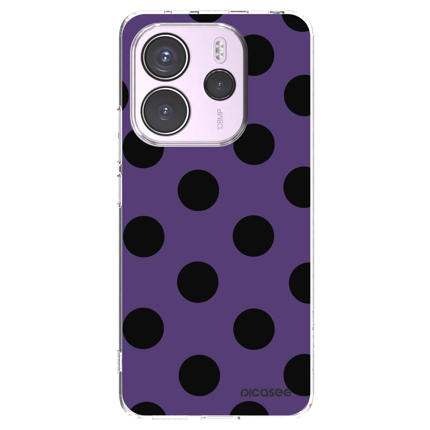 Picasee silikonowe przeźroczyste etui na Xiaomi Redmi Note 14 4G - Big flickers 2