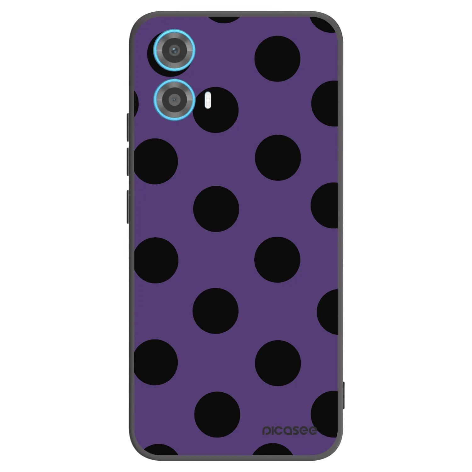 Picasee silikonowe czarne etui na Motorola Moto G34 5G - Big flickers 2
