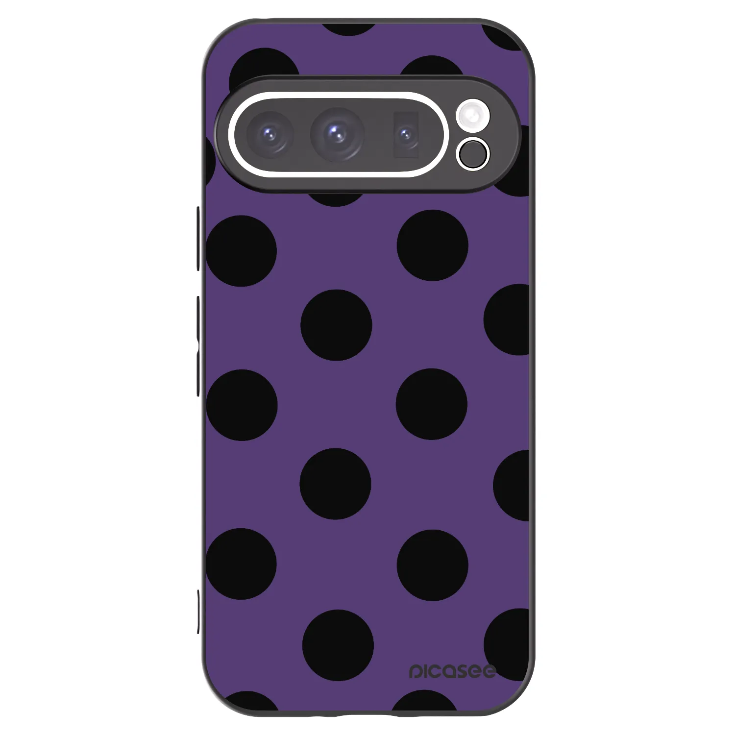Picasee silikonowe czarne etui na Google Pixel 9 Pro - Big flickers 2