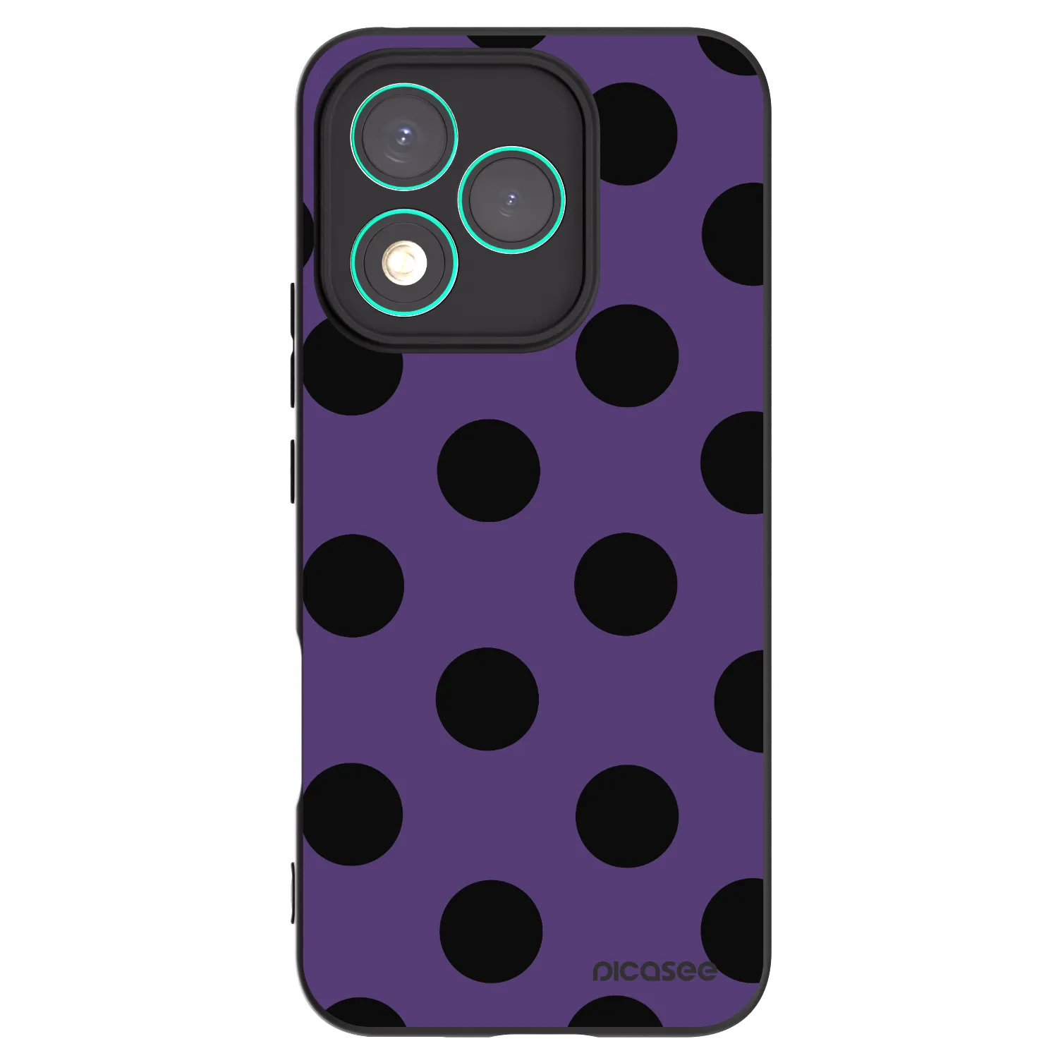 Picasee silikonowe czarne etui na Honor 400 Lite 5G - Big flickers 2
