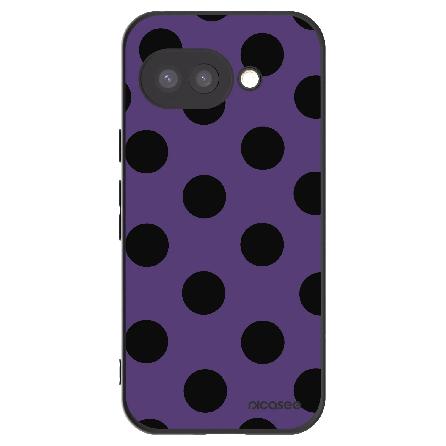 Picasee silikonowe czarne etui na Google Pixel 9a - Big flickers 2