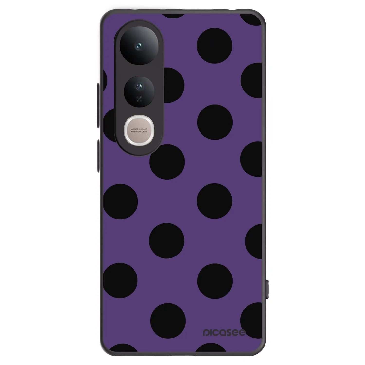 Picasee silikonowe czarne etui na Vivo V50 Lite 5G - Big flickers 2