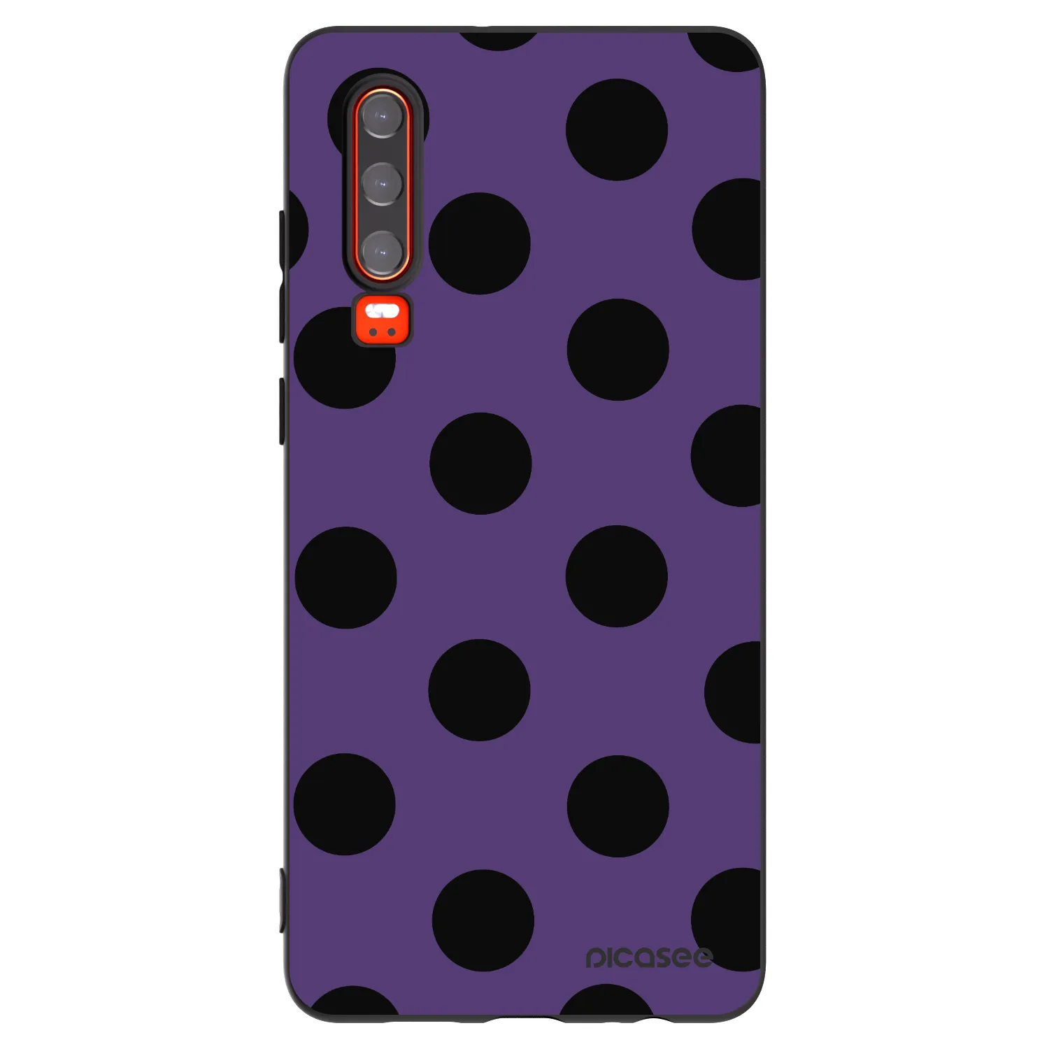 Picasee silikonowe czarne etui na Huawei P30 - Big flickers 2