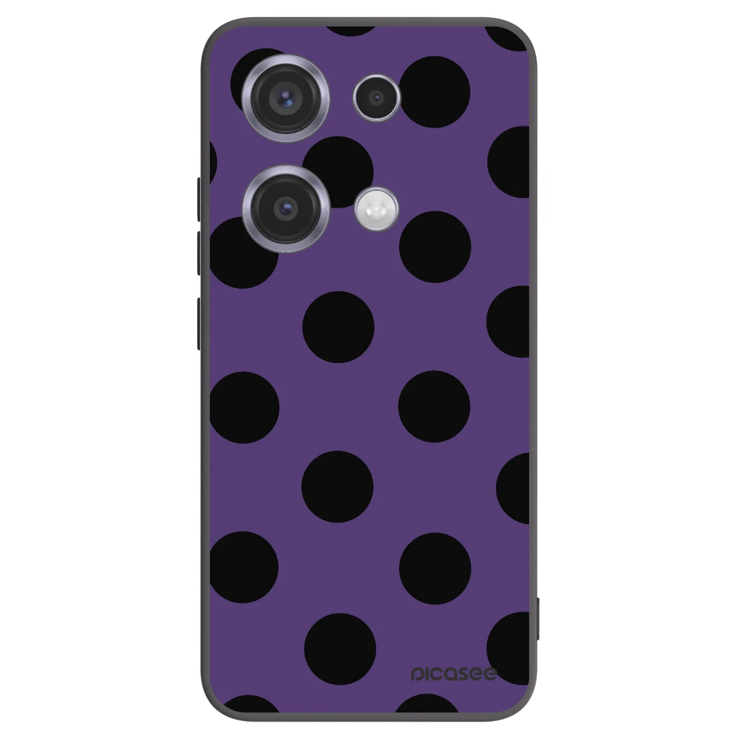 Picasee silikonowe czarne etui na Xiaomi Redmi Note 14S - Big flickers 2