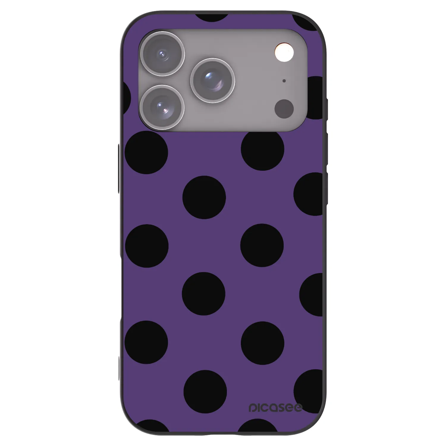 Picasee silikonowe czarne etui na Apple iPhone 17 Pro - Big flickers 2