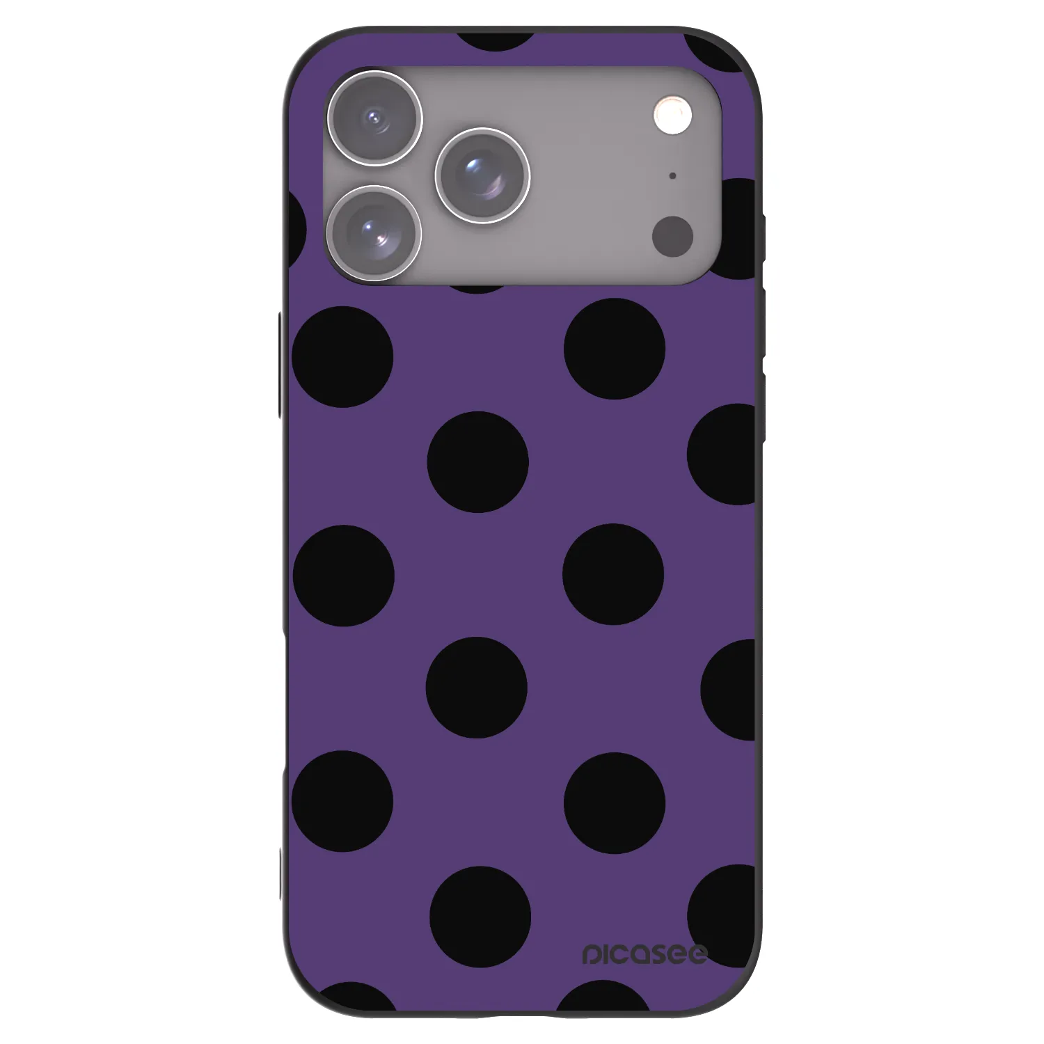 Picasee silikonowe czarne etui na Apple iPhone 17 Pro Max - Big flickers 2