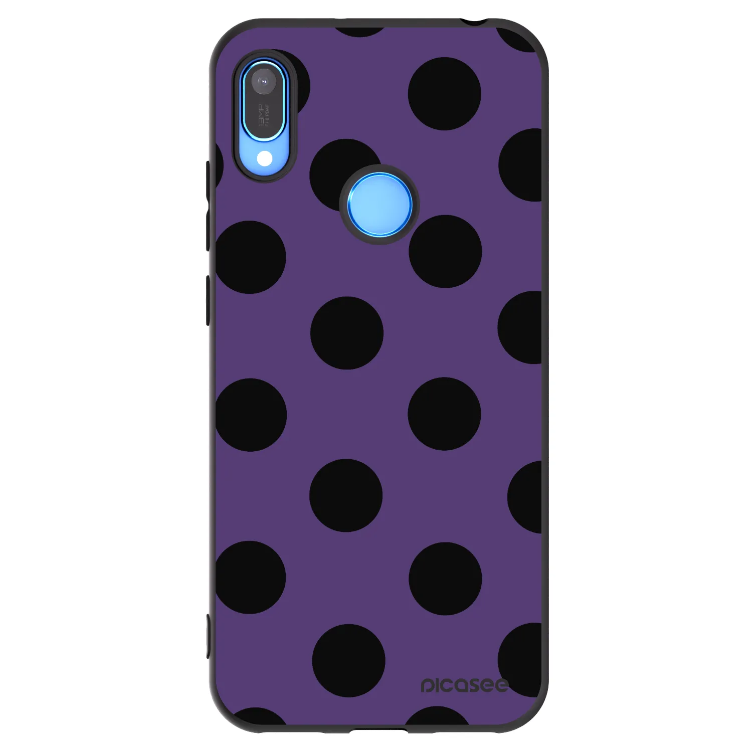 Picasee silikonowe czarne etui na Huawei Y6 2019 - Big flickers 2
