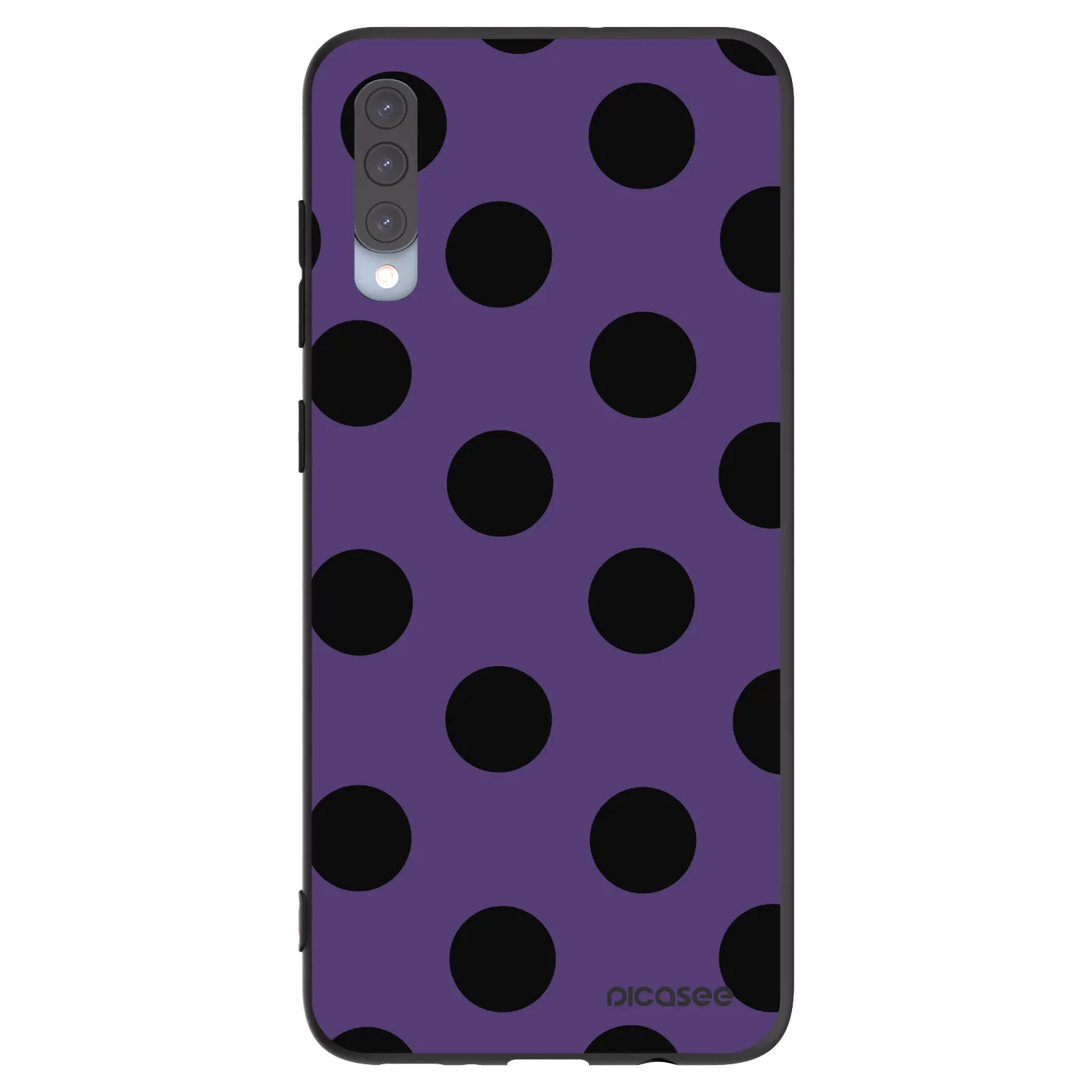 Picasee silikonowe czarne etui na Samsung Galaxy A70 A705F - Big flickers 2
