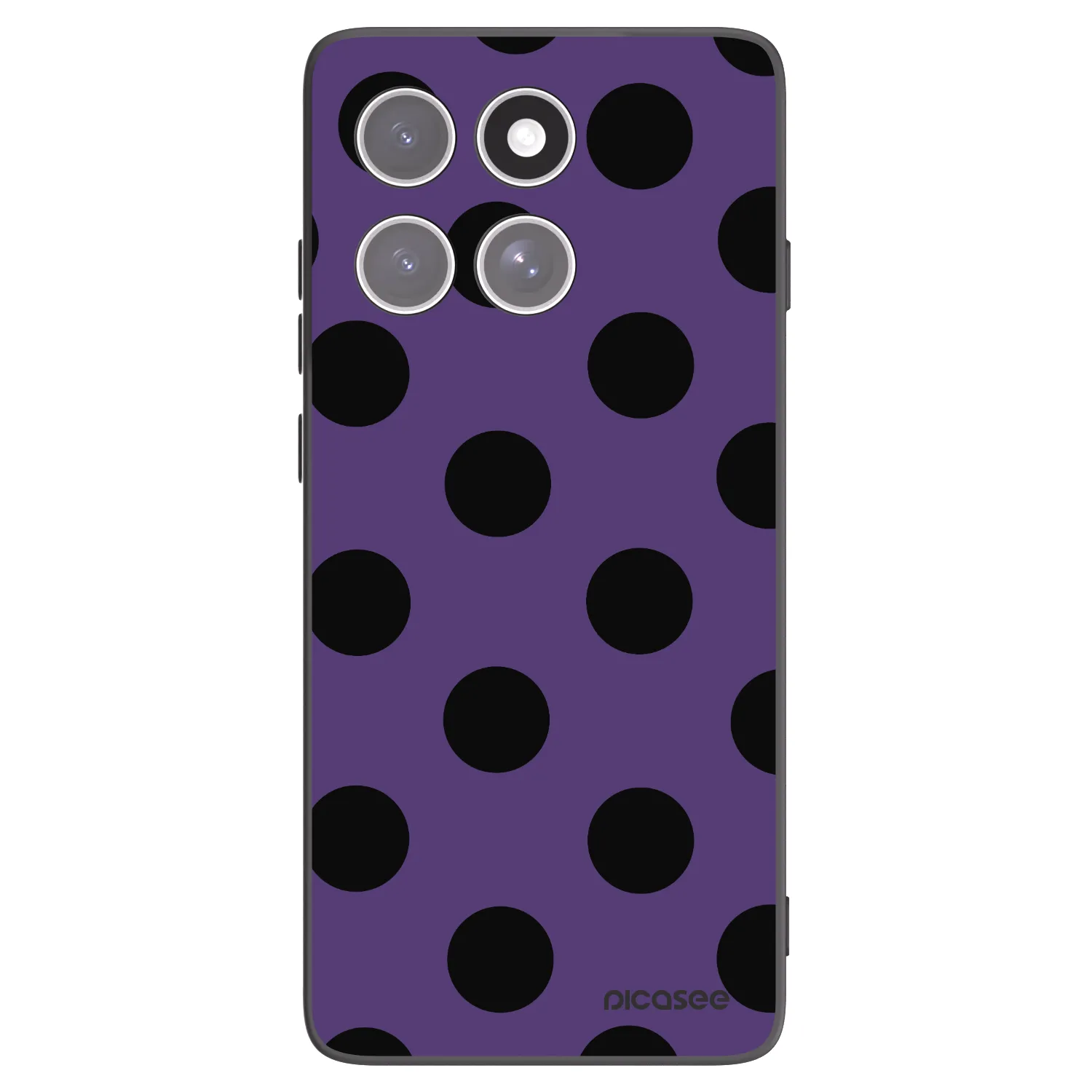 Picasee silikonowe czarne etui na Motorola Edge 60 Pro - Big flickers 2