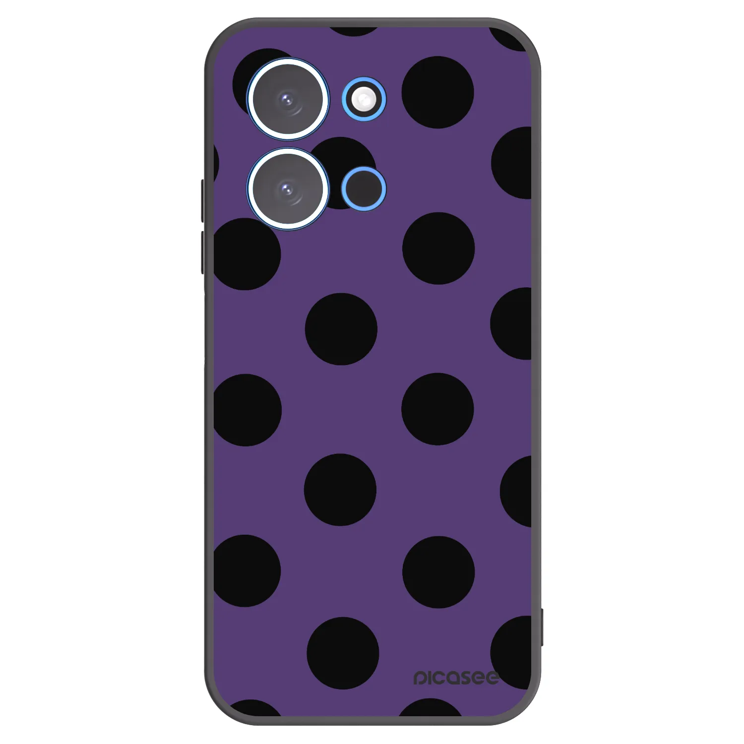 Picasee silikonowe czarne etui na Xiaomi Redmi 15C 4G - Big flickers 2