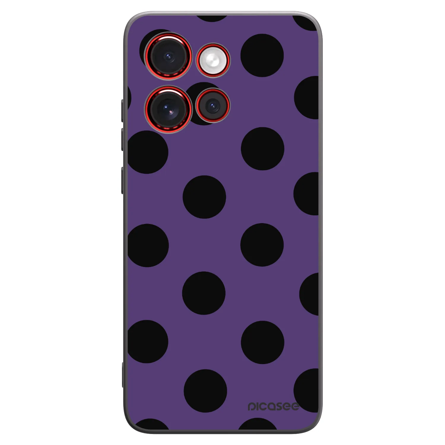 Picasee silikonowe czarne etui na Motorola Edge 60 Neo 5G - Big flickers 2