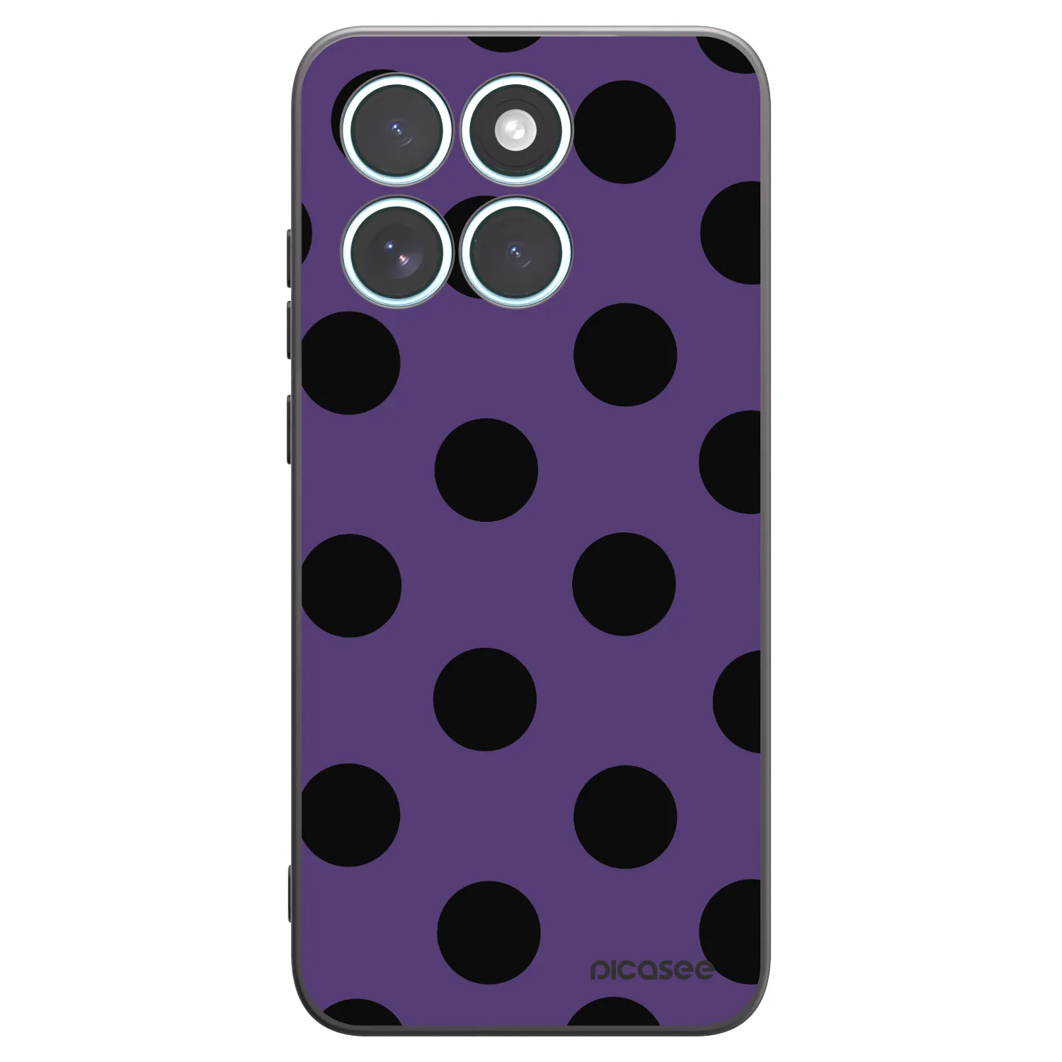 Picasee silikonowe czarne etui na Motorola Edge 70 Fusion - Big flickers 2