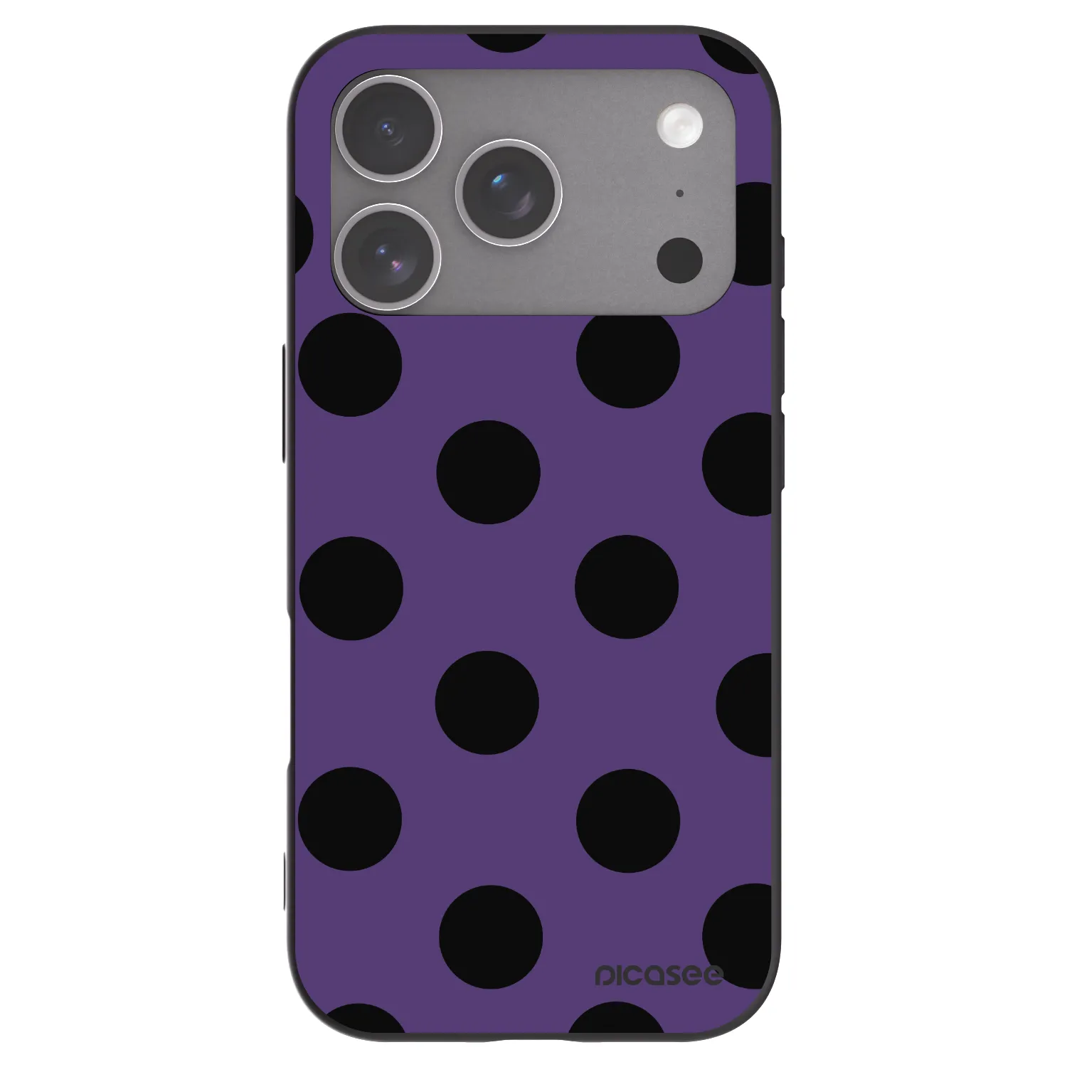 Picasee silikonowe czarne etui na Apple iPhone 18 Pro - Big flickers 2