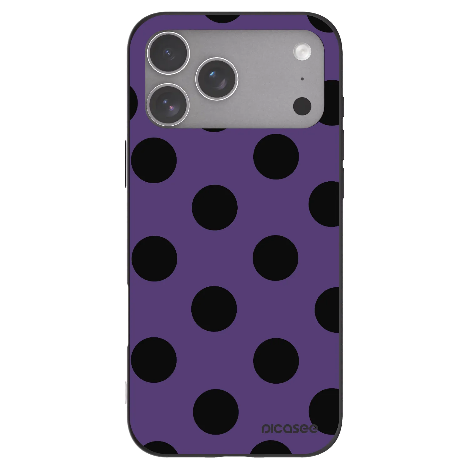 Picasee silikonowe czarne etui na Apple iPhone 18 Pro Max - Big flickers 2