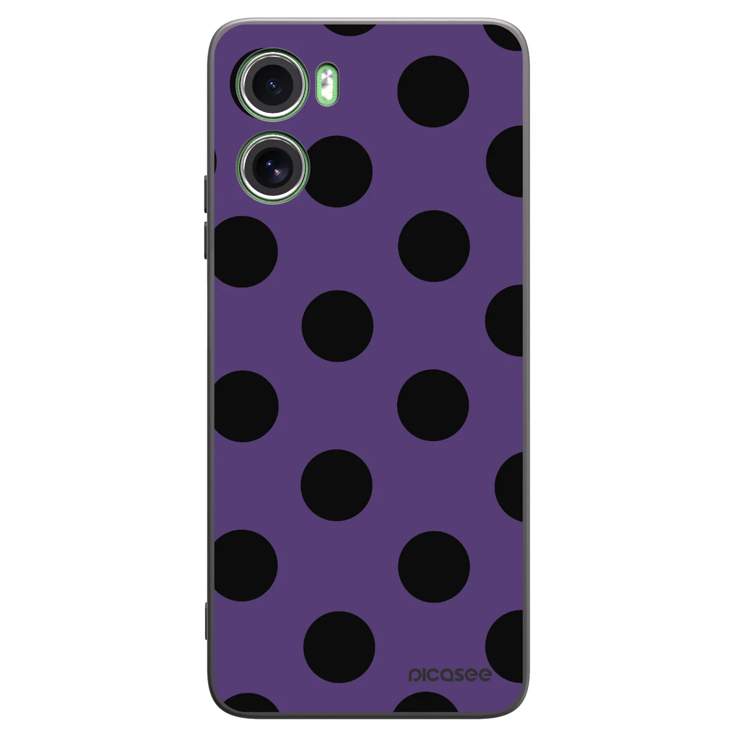 Picasee silikonowe czarne etui na Motorola Moto G06 - Big flickers 2