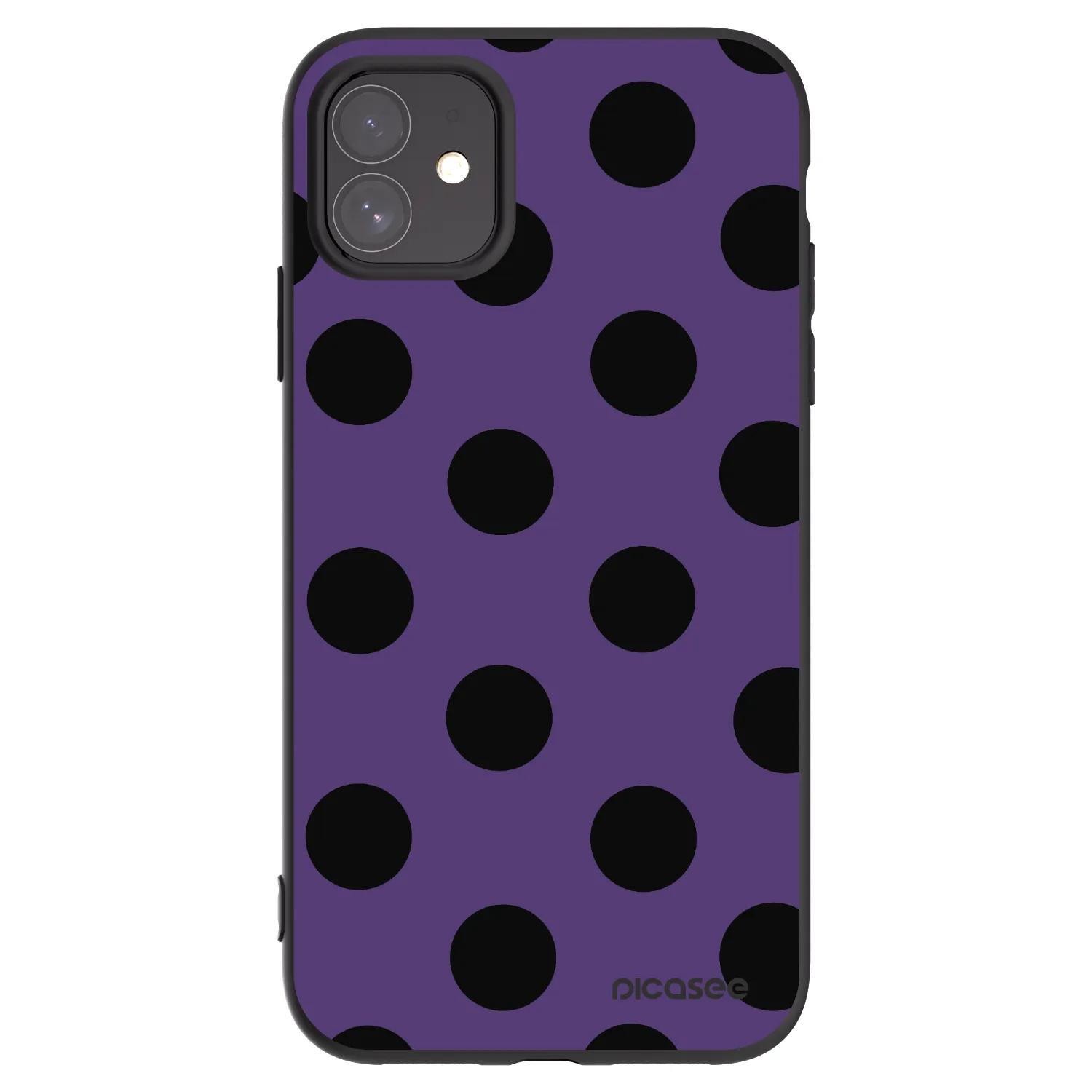 Picasee silikonowe czarne etui na Apple iPhone 11 - Big flickers 2