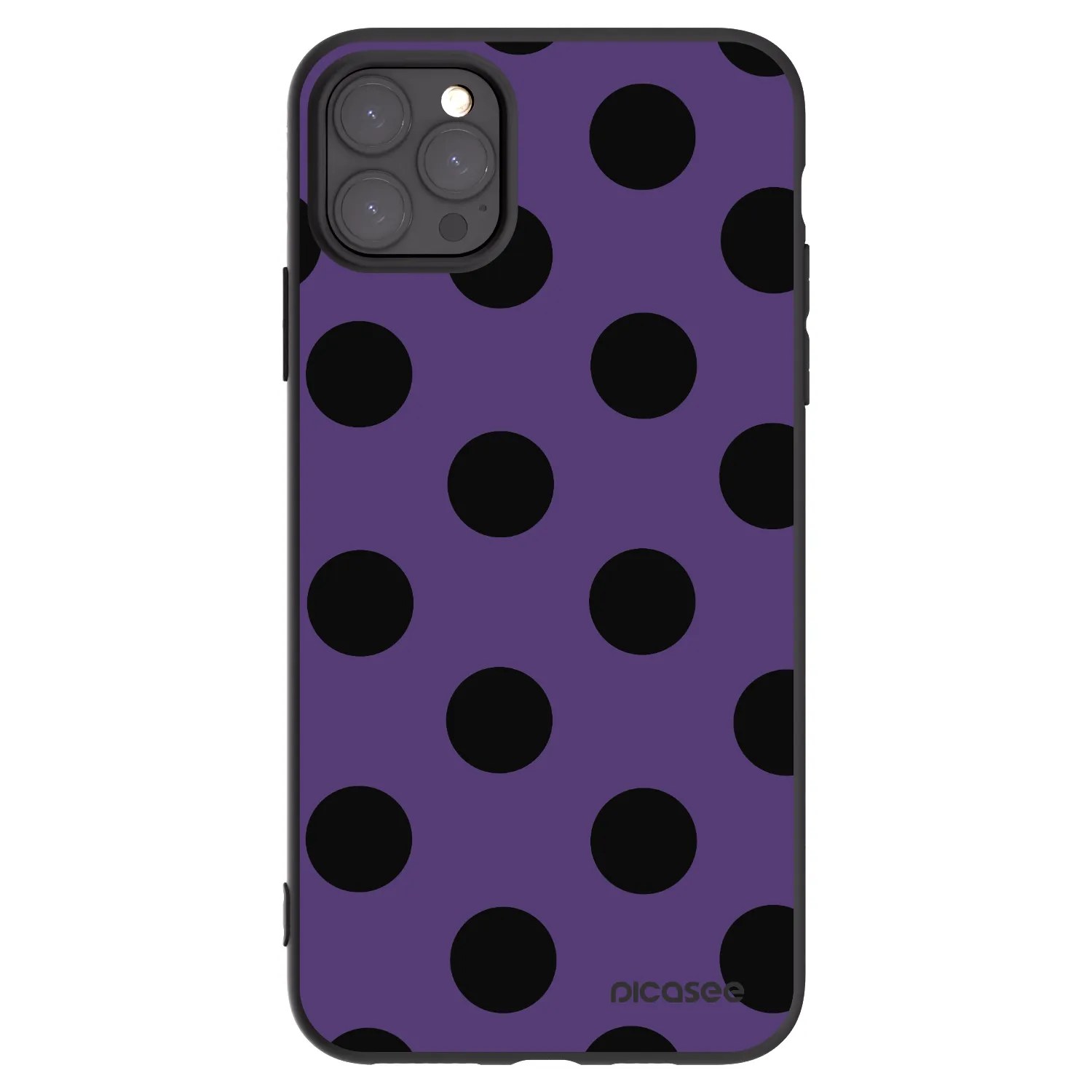 Picasee silikonowe czarne etui na Apple iPhone 11 Pro Max - Big flickers 2