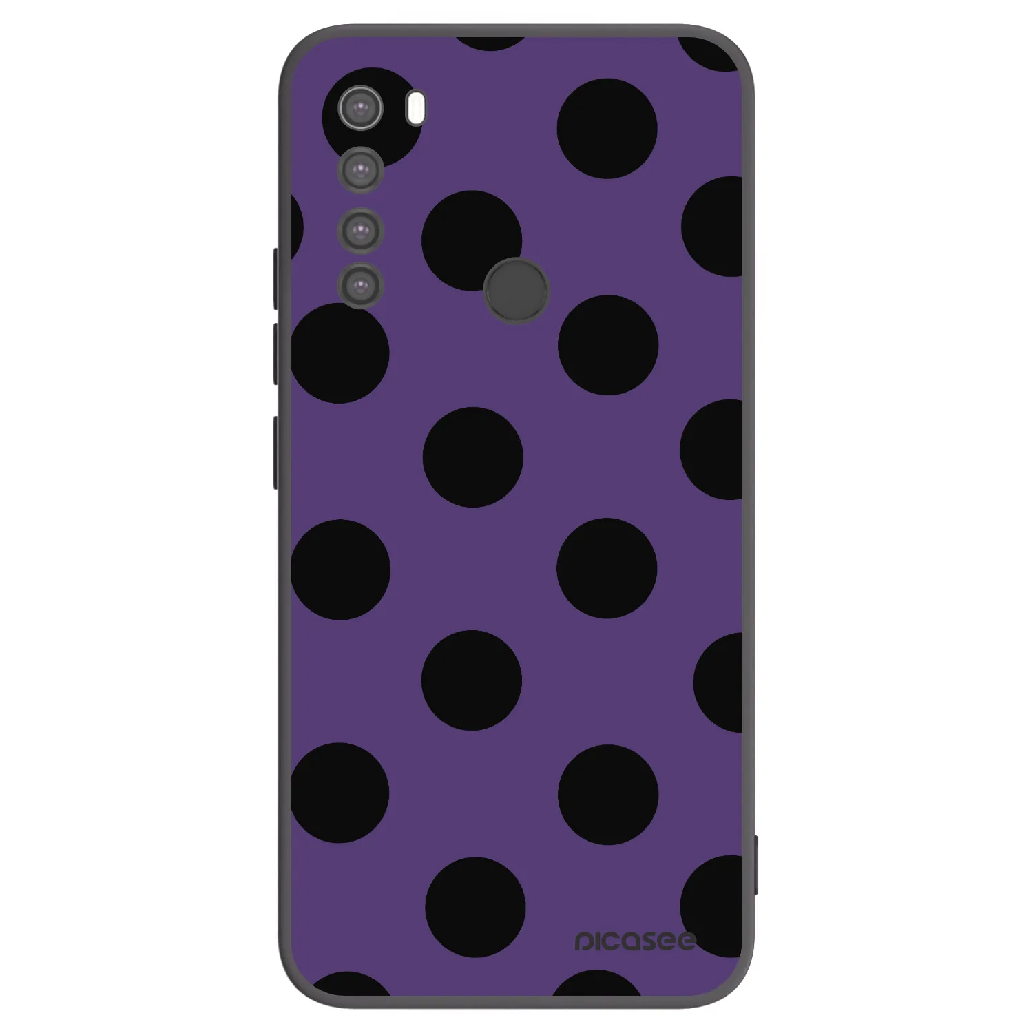 Picasee silikonowe czarne etui na Xiaomi Redmi Note 8 - Big flickers 2