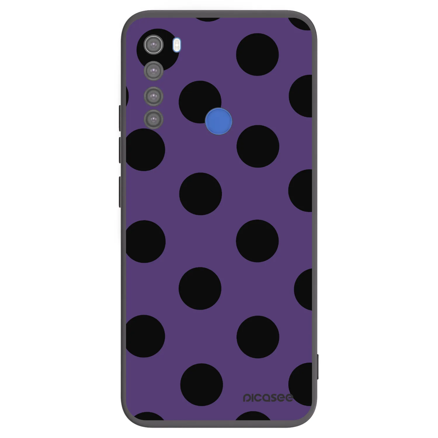Picasee silikonowe czarne etui na Xiaomi Redmi Note 8T - Big flickers 2