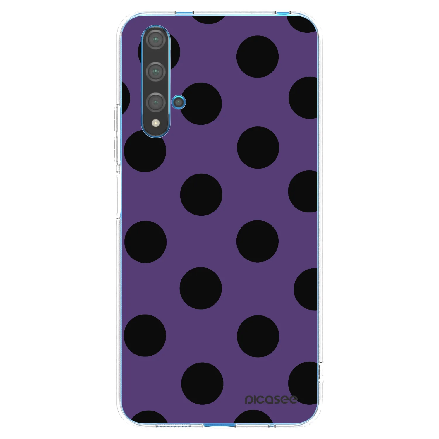 Picasee silikonowe przeźroczyste etui na Huawei Nova 5T - Big flickers 2