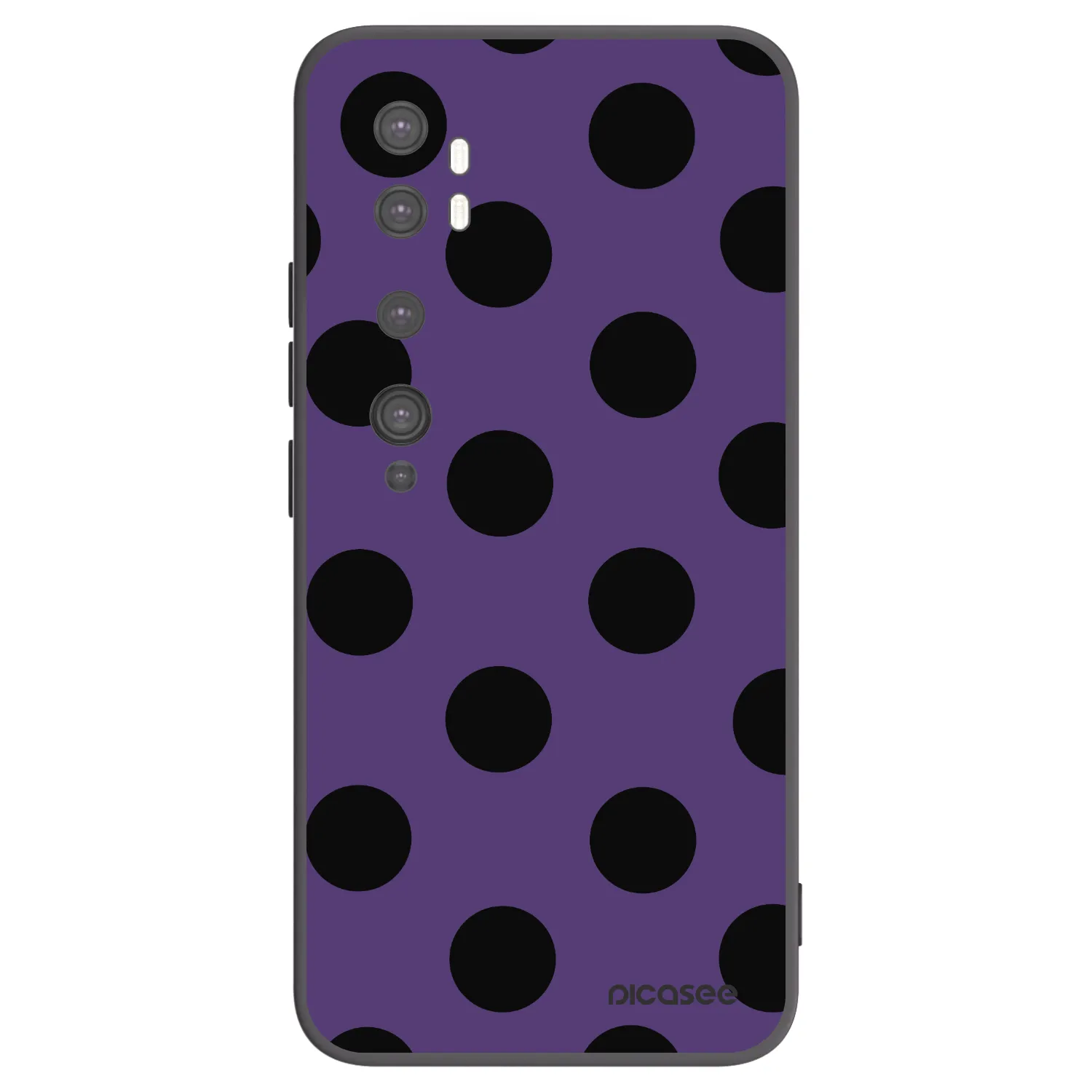 Picasee silikonowe czarne etui na Xiaomi Mi Note 10 (Pro) - Big flickers 2