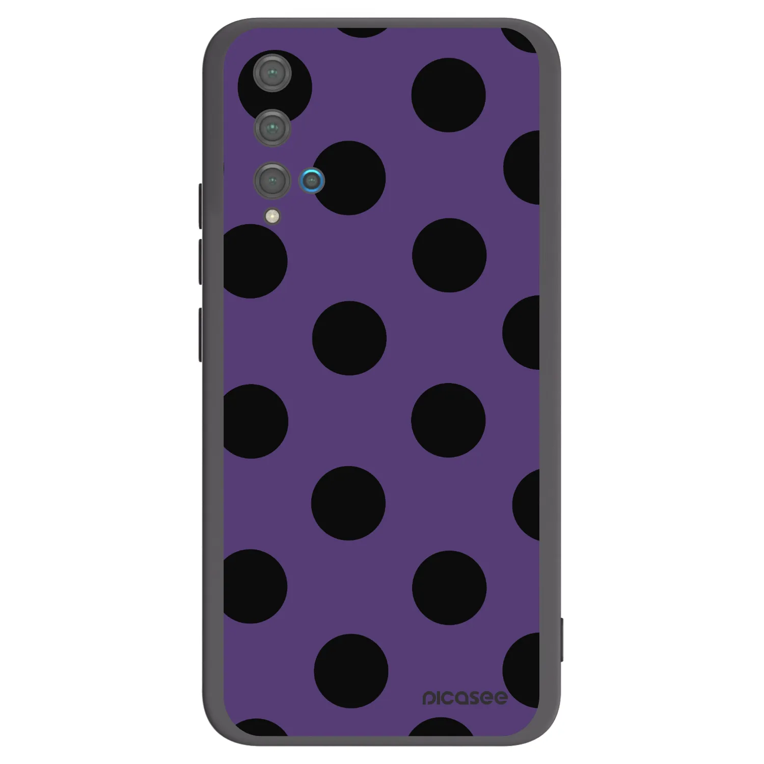 Picasee silikonowe czarne etui na Huawei Nova 5T - Big flickers 2