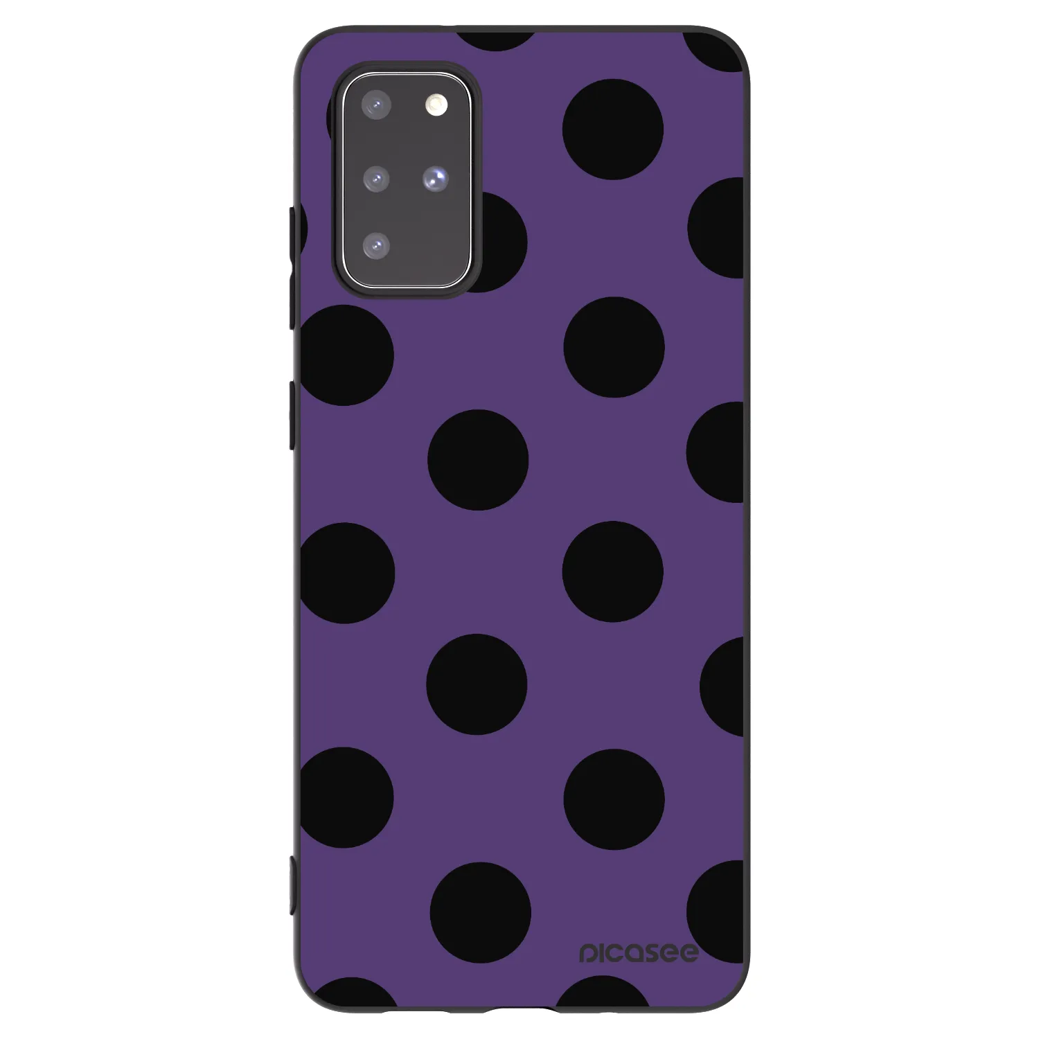 Picasee silikonowe czarne etui na Samsung Galaxy S20+ G985F - Big flickers 2