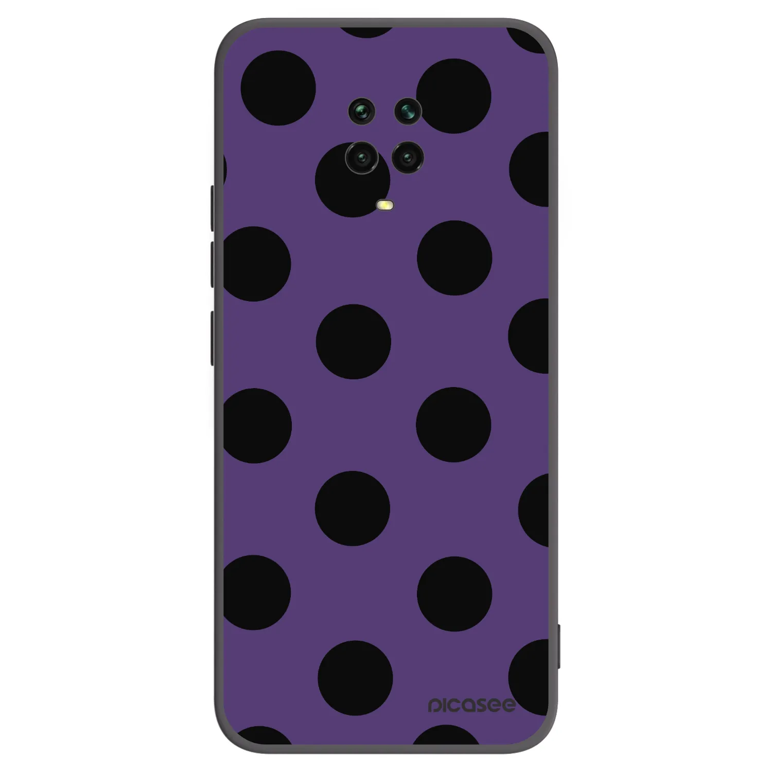 Picasee silikonowe czarne etui na Xiaomi Redmi Note 9 Pro - Big flickers 2