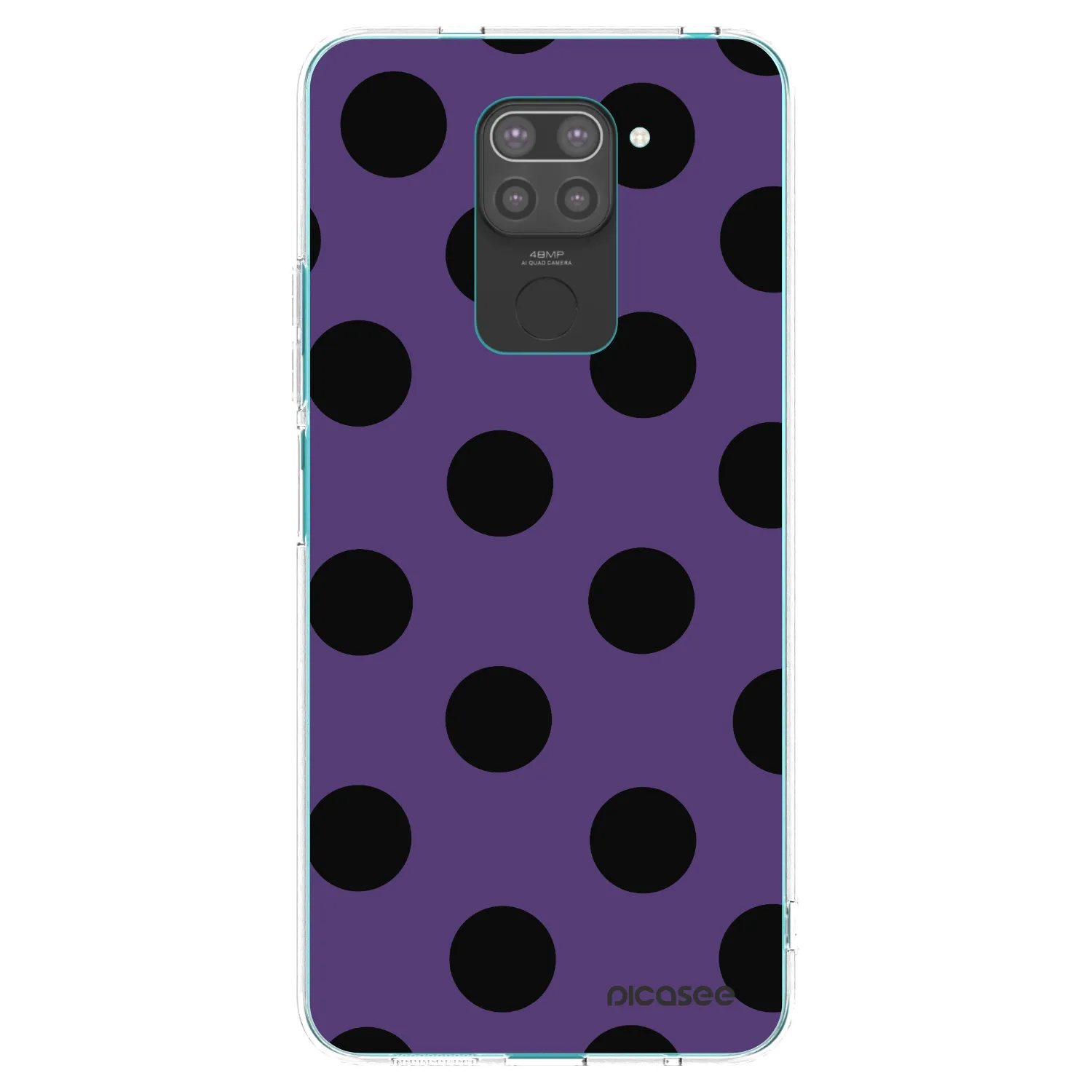 Picasee silikonowe czarne etui na Xiaomi Redmi Note 9 - Big flickers 2