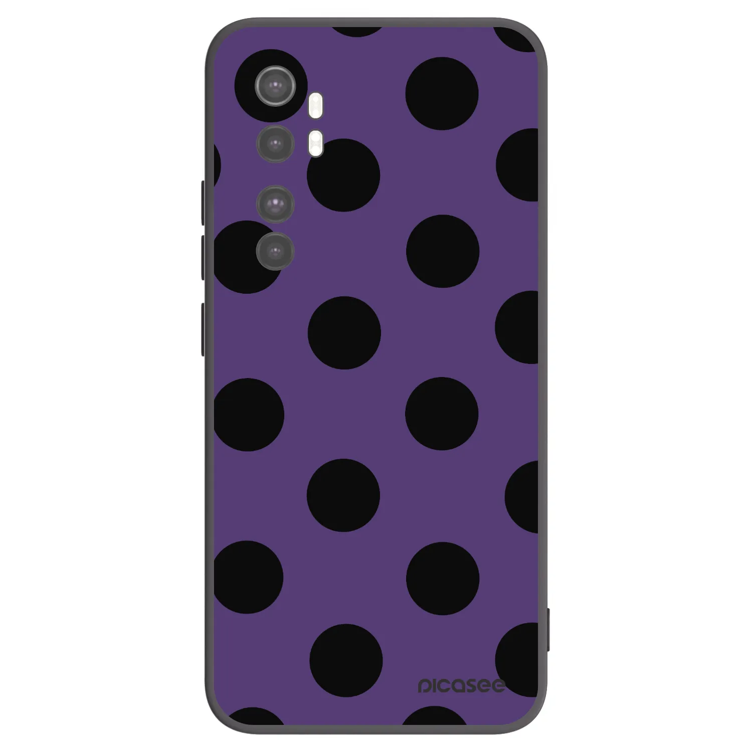 Picasee silikonowe czarne etui na Xiaomi Mi Note 10 Lite - Big flickers 2