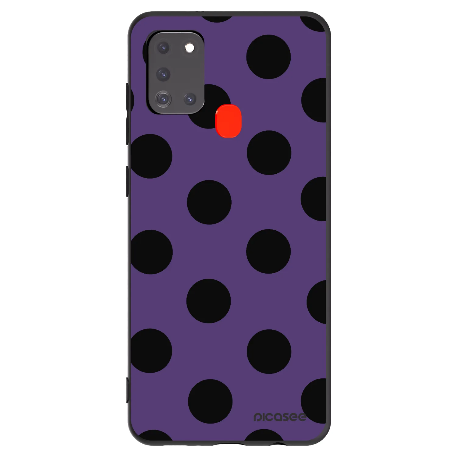 Picasee silikonowe czarne etui na Samsung Galaxy A21s - Big flickers 2
