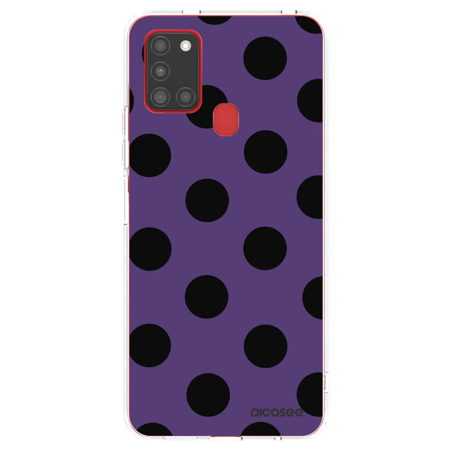 Picasee silikonowe przeźroczyste etui na Samsung Galaxy A21s - Big flickers 2