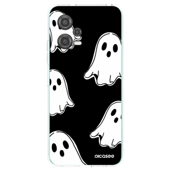 Picasee silikonowe przeźroczyste etui na Xiaomi Poco X5 - Black ghosts