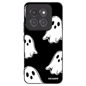 Picasee silikonowe czarne etui na Xiaomi 14 Pro - Black ghosts