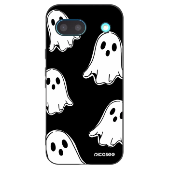 Picasee silikonowe czarne etui na Google Pixel 8a - Black ghosts