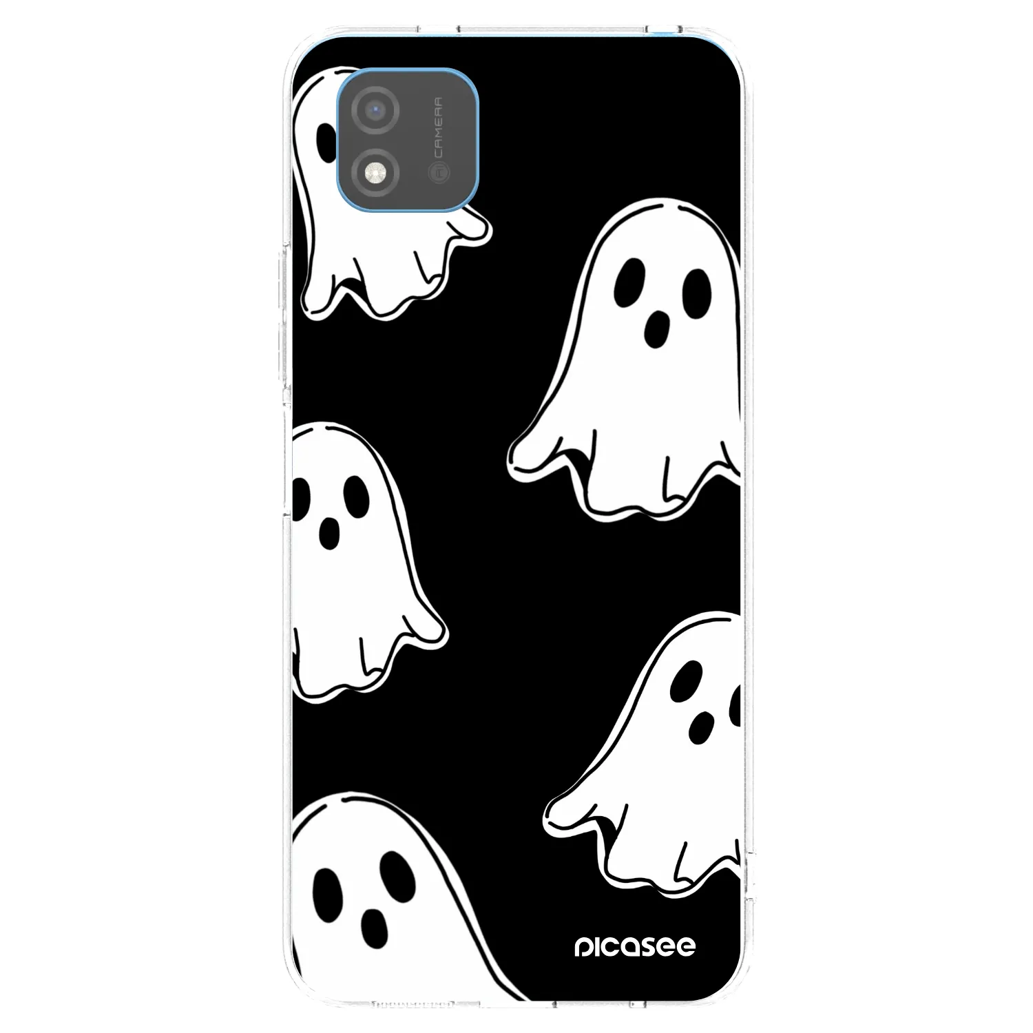 Picasee silikonowe przeźroczyste etui na Realme C11 (2021) - Black ghosts