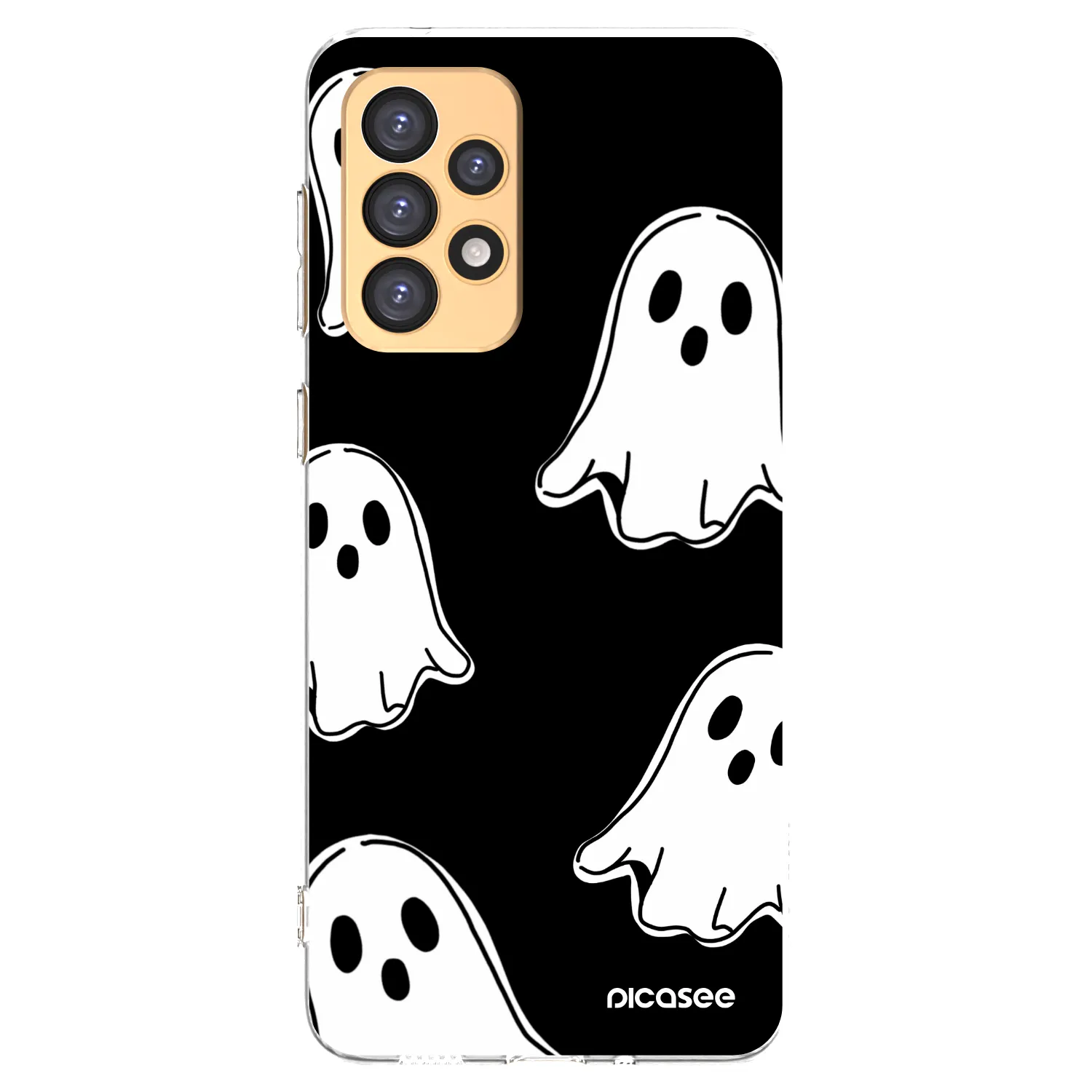 Picasee silikonowe przeźroczyste etui na Samsung Galaxy A33 5G A336 - Black ghosts
