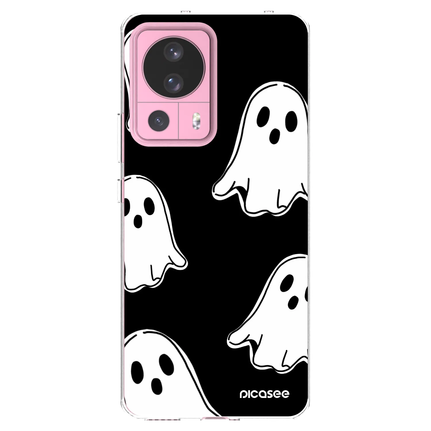 Picasee silikonowe przeźroczyste etui na Xiaomi 13 Lite - Black ghosts